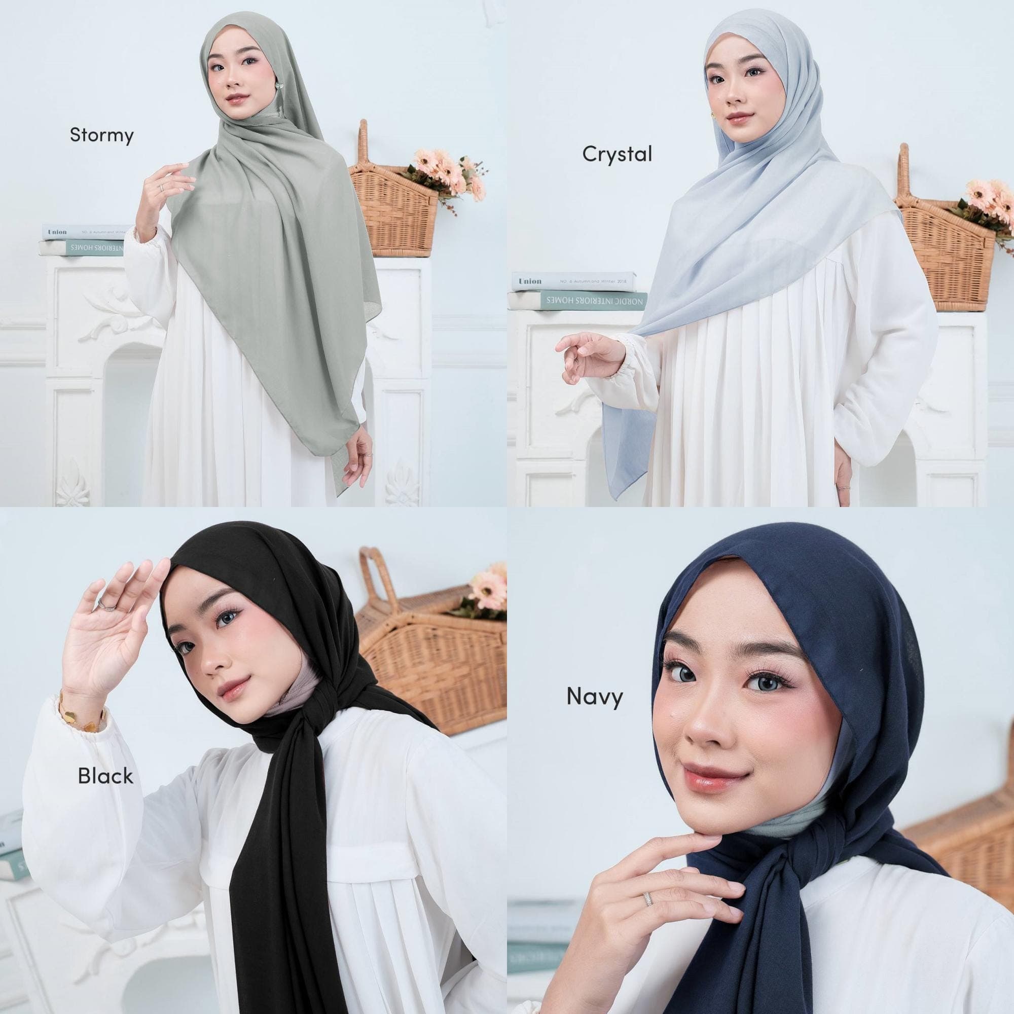 VIOLA Scarf, 33 colors Premium Voile Headscarf, Hijab Shayla, Lightweight Shawl Turban Women Head Wrap Soft Pink Cute Muslim Gifts for Women - image 4