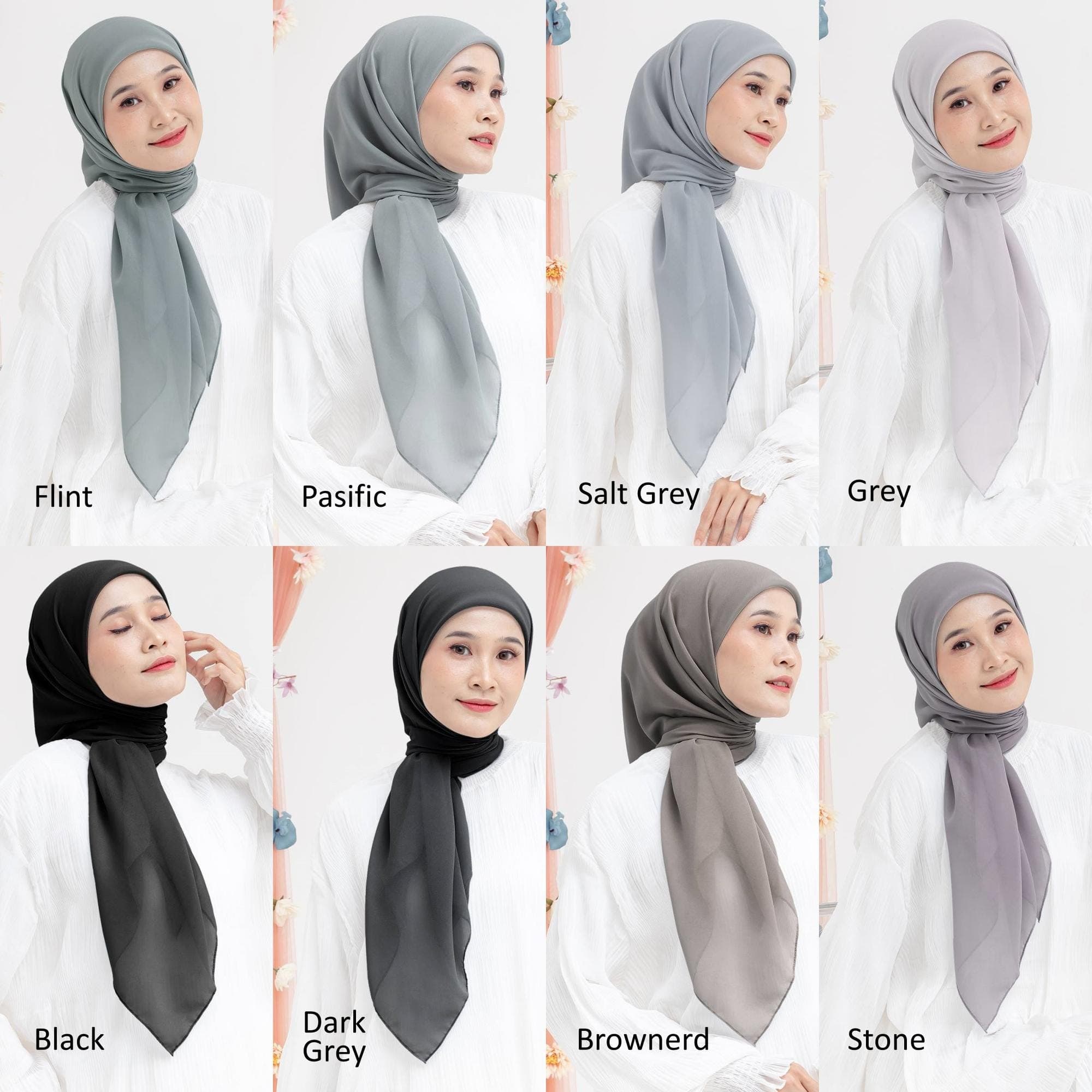 BELLE Scarf, 70 Colors Square Hijab Scarf, Lightweight Shawl Wrap Scarves, Head Scarf, Head Covers, Cute Muslim Gift for Women, Islamic Gift - image 5