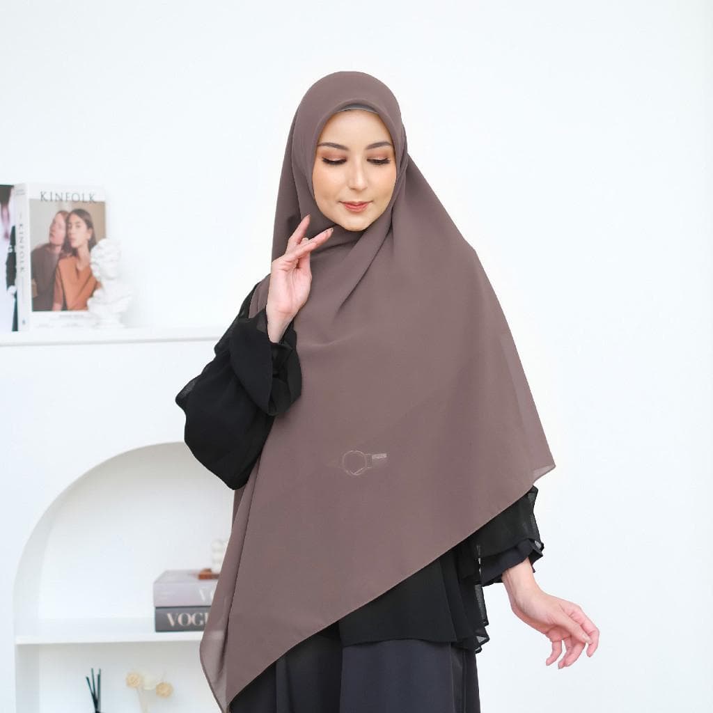 YASMINA Instant Hijab, 22 Colors Premium Ceruti Babydoll Khimar Hijab with Zipper, Quick Easy Wear, Slip-On, No Pin, One-Piece Travel Hijab