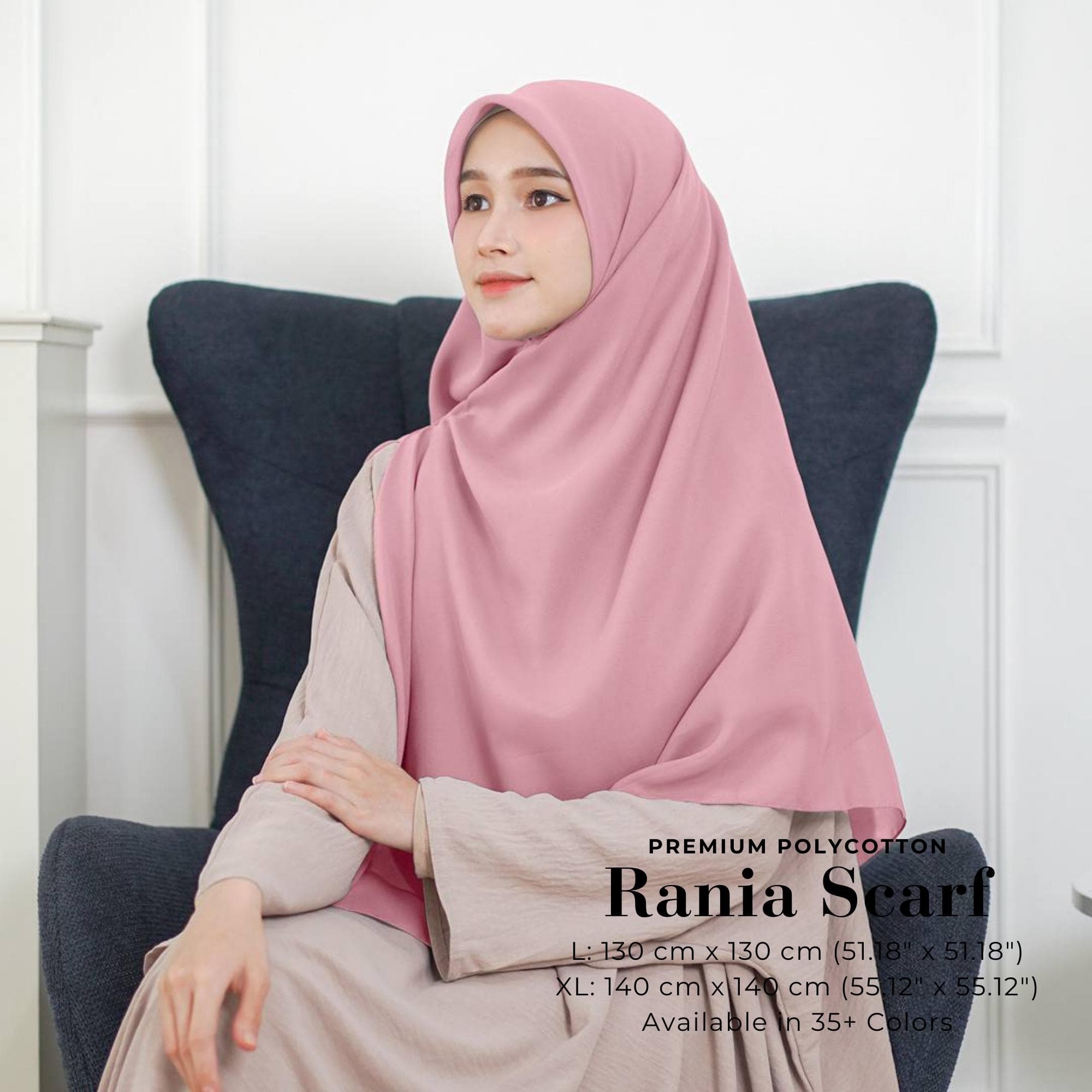 RANIA Scarf, 36 Colors Extra Large Square Hijab Scarf, Lightweight Shawl Wrap Scarves, Head Scarf Head Cover, Cute Islamic Muslim Women Gift