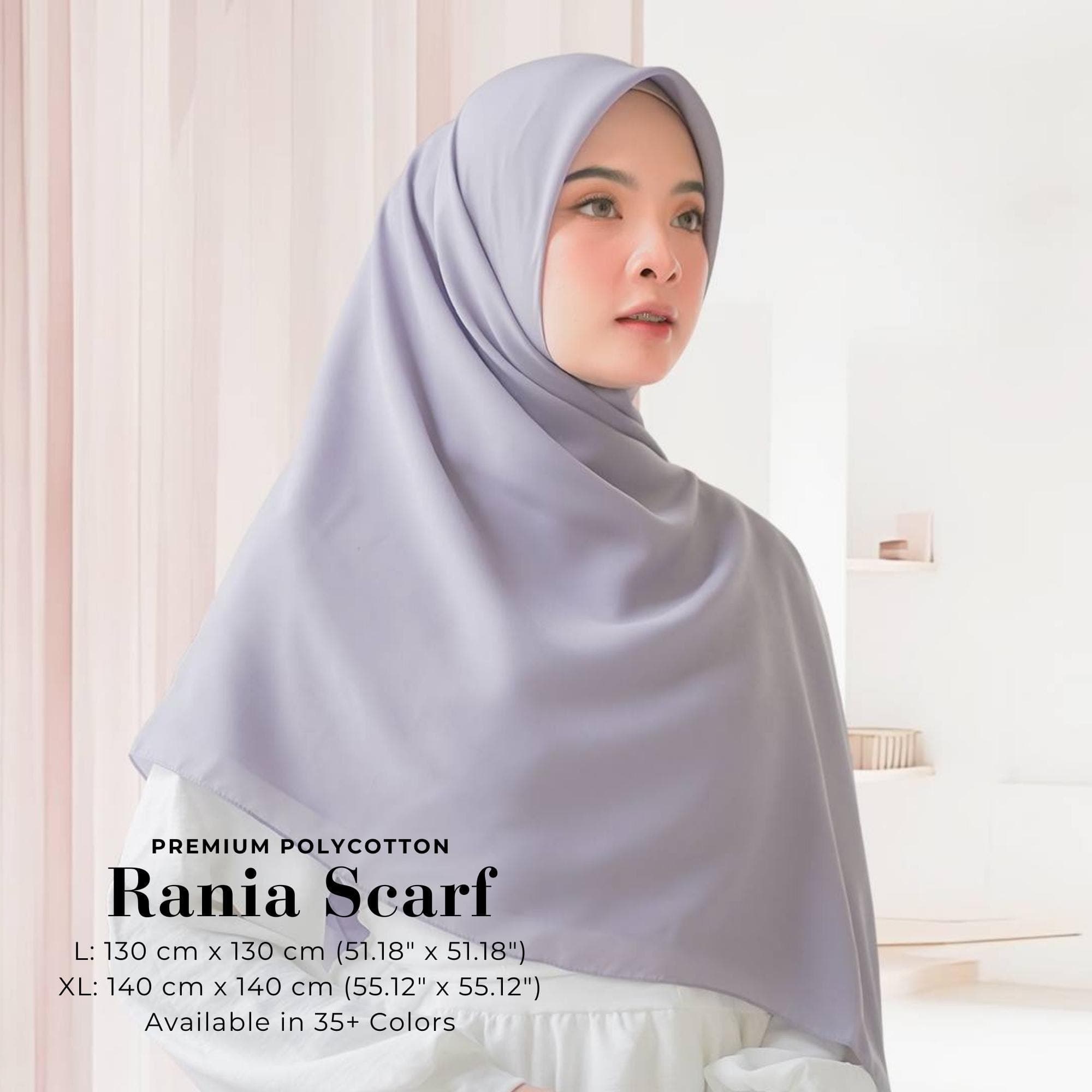 RANIA Scarf, 36 Colors Extra Large Square Hijab Scarf, Lightweight Shawl Wrap Scarves, Head Scarf Head Cover, Cute Islamic Muslim Women Gift