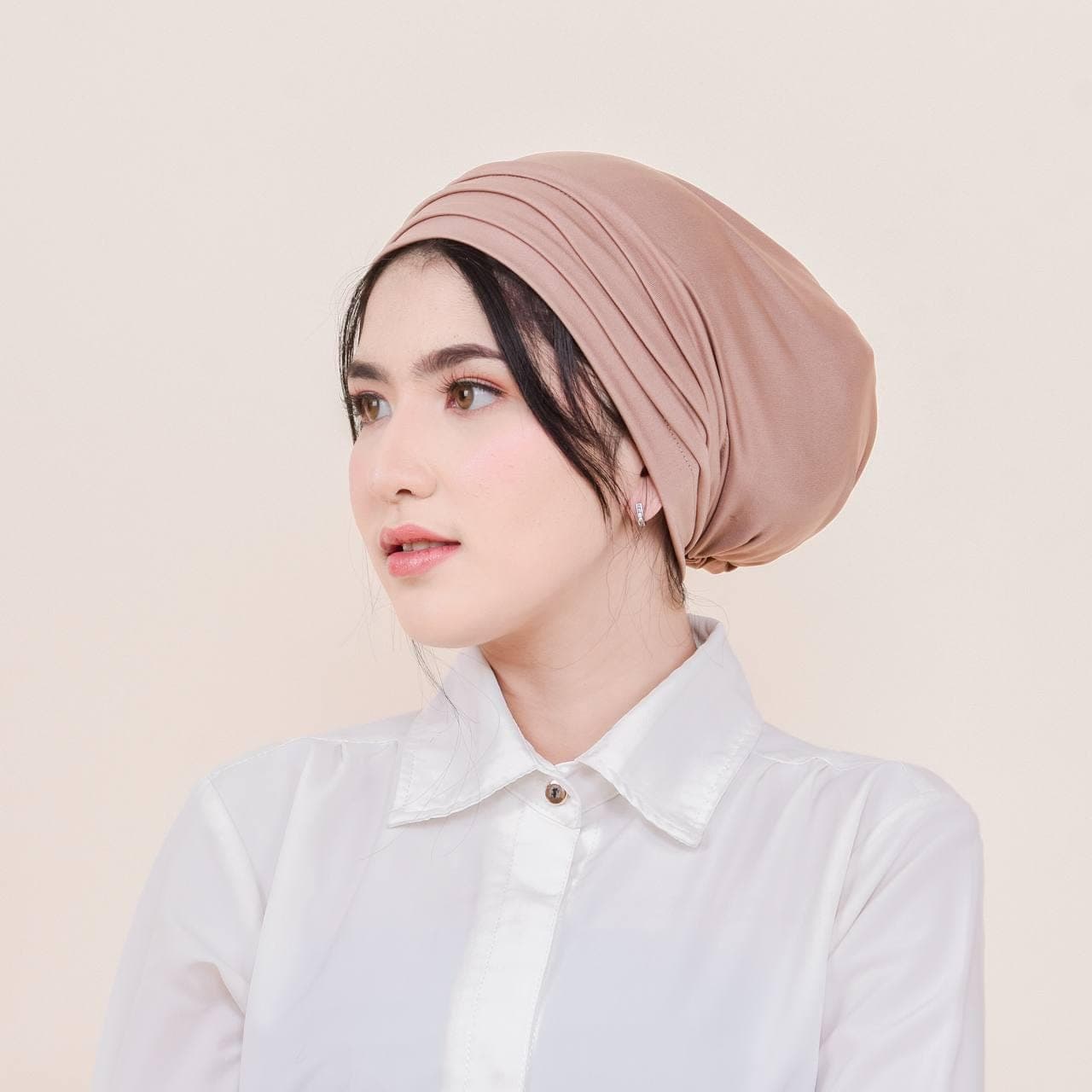 BELLA Instant Turban, Elastic Hair Bonnet Beanie Hat, Ready-to-Wear Pre-tied Head Wrap, Easy Wear Slip-On Headwear, Headdress, Hair Covering