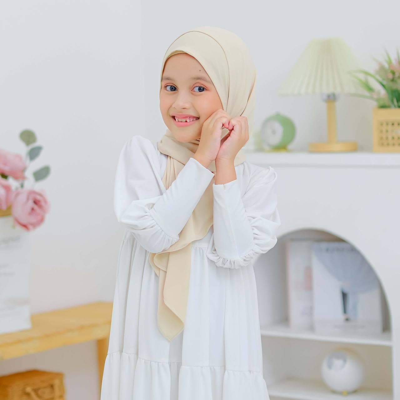 QABILA Kids 2-in-1 Instant Hijab, 2 Sizes & 13 Colors Premium Jersey Hijab Small, Easy Wear, No Pin Hijab for Girls, Little Child, Cute Gift - image 5