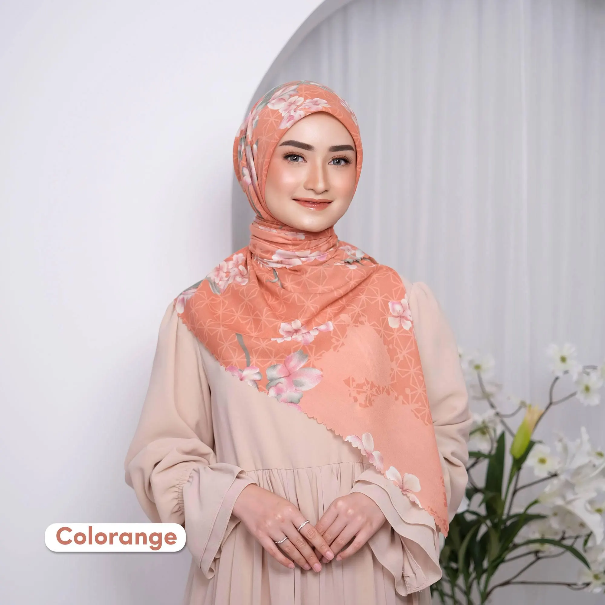 KAIFIYA Scarf, Limited Edition 3 Colors Premium Voile Square Hijab Scarf, Lightweight Shawl Scarves Wrap Floral Flower Muslim Gift for Women - image 3