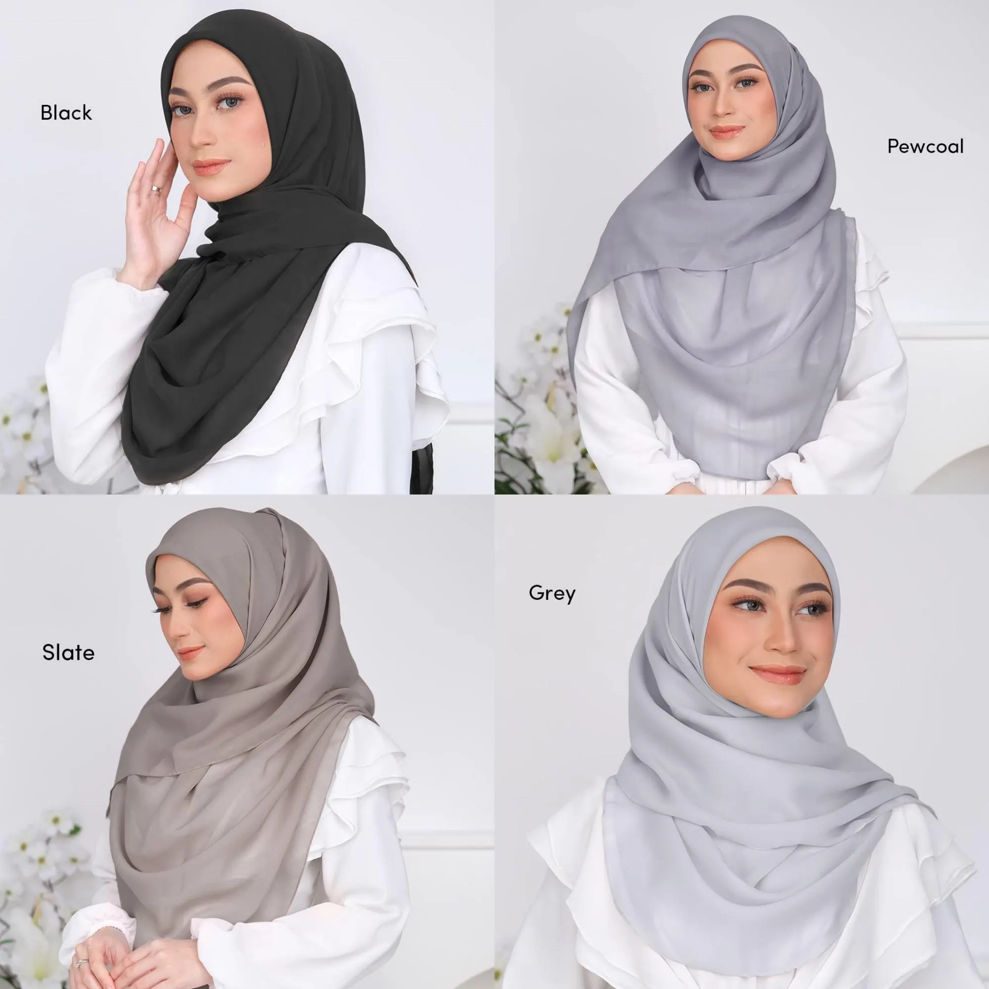 RUMI Scarf with Rounded Corners, Large Square Hijab Scarf, Lightweight Shawl Wrap Scarves, Head Scarf, Head Covers, Muslim Gifts for Women - image 5