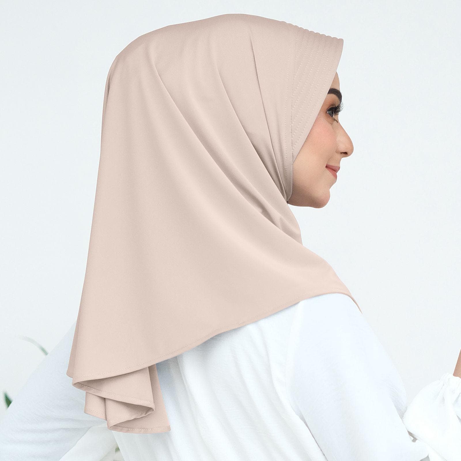 HANIA Instant Hijab: 26 colors Spandex Lycra Slip-On No-Pin One-Piece Hijab Travel, Lightweight Active Hijab Sport