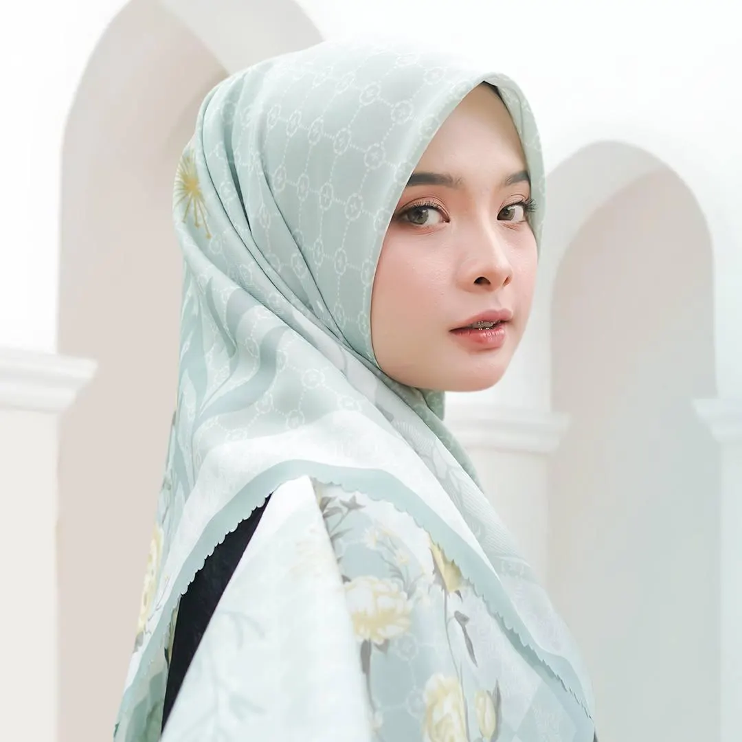 LATIVA Scarf, Limited Edition 4 Colors Premium Voile Square Hijab Scarf, Lightweight Shawl Scarves Wrap Floral Flower, Muslim Gift for Women - image 3