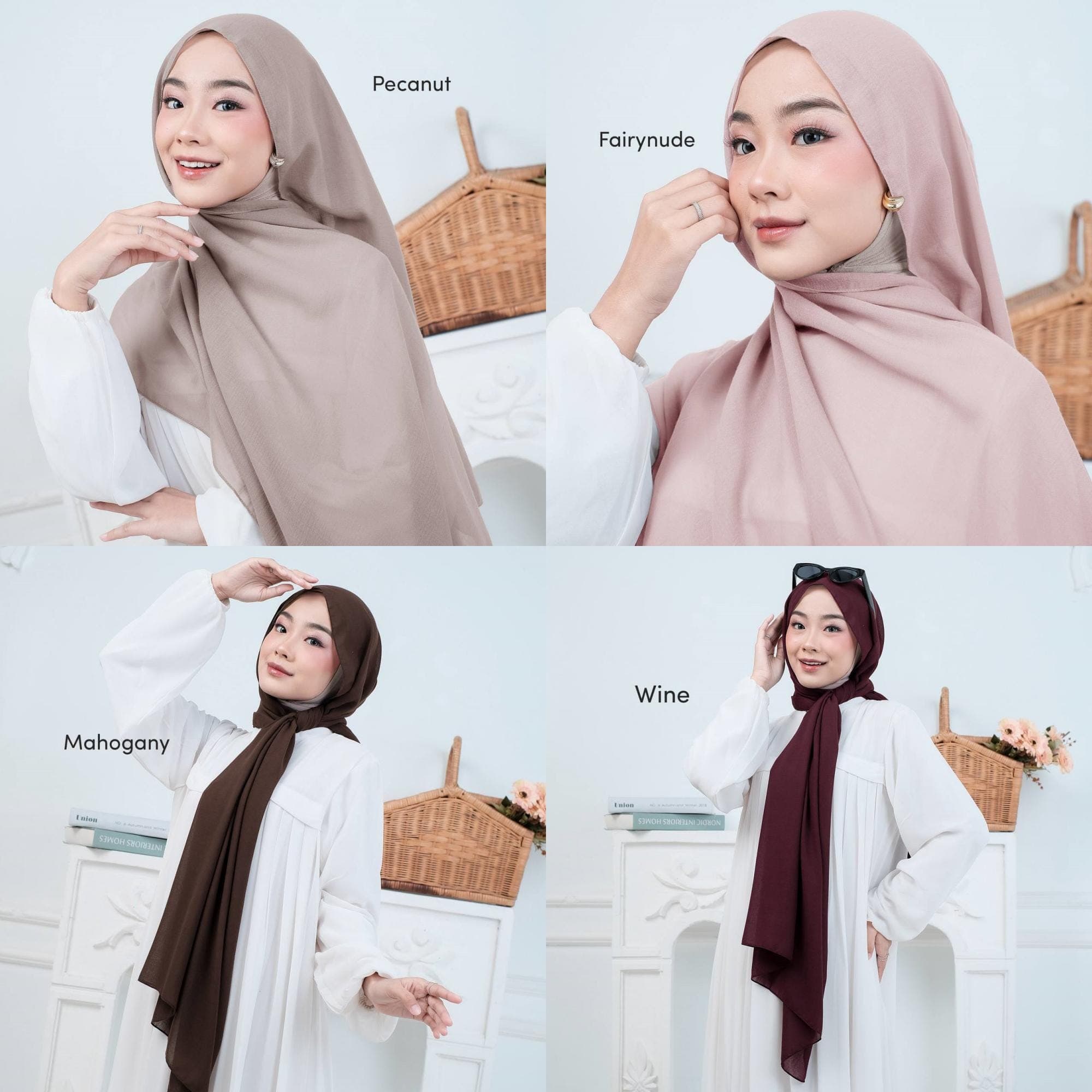VIOLA Scarf, 33 colors Premium Voile Headscarf, Hijab Shayla, Lightweight Shawl Turban Women Head Wrap Soft Pink Cute Muslim Gifts for Women - image 5