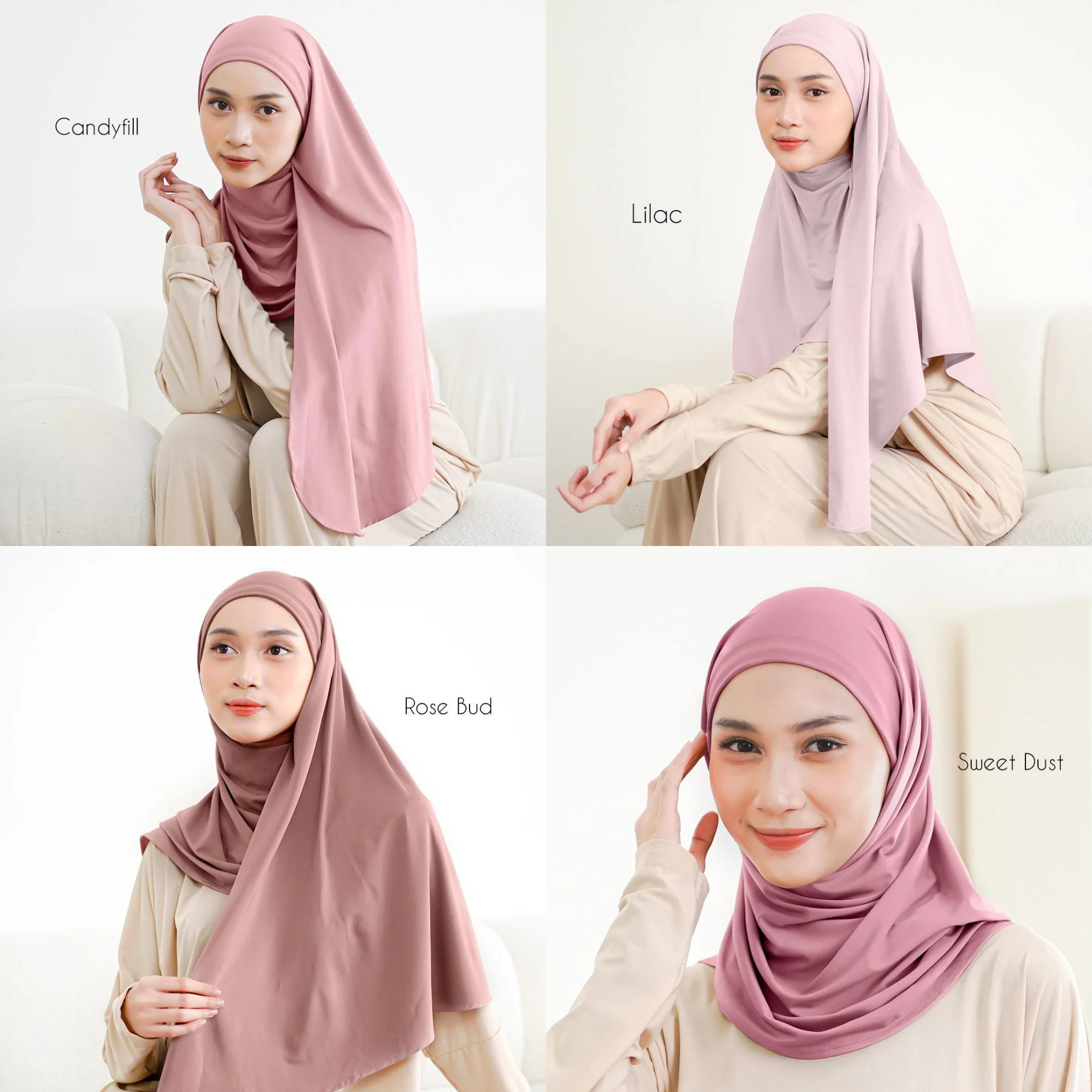 NAVA Headscarf with Built-In Matching Undercap, Hijab and Cap set, Lightweight Shawl with Inner Hijab Cap Underscarf, Muslim Women Girl Gift - image 3