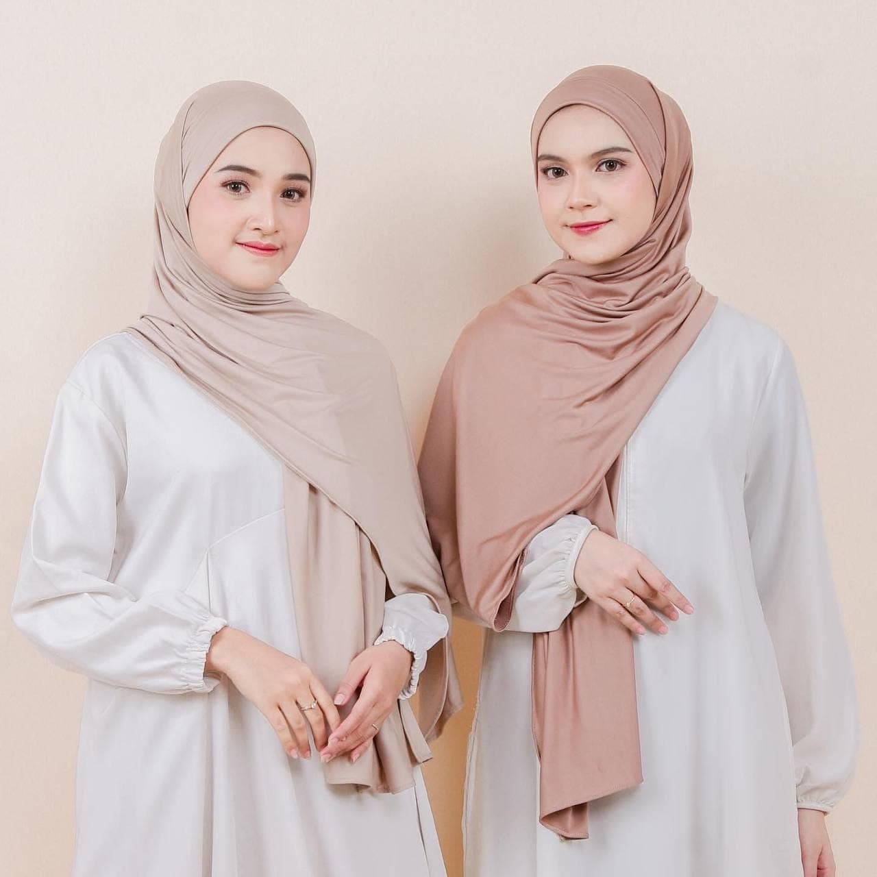 NAJLAA Semi-Instant Hijab Scarf with Back Ties, 12 Colors Jersey Hijab Shawl, Easy Wear Lightweight Hijab Shayla, Cute Muslim Gift for Women