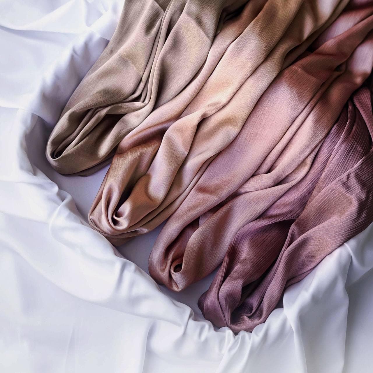 AZRAA Scarf, 70 colors Crinkle Silky Satin Hijab Shayla, Elegant Lightweight Shawl Wrap Headscarf Pink Lavender, Cute Muslim Gifts for Women - image 4