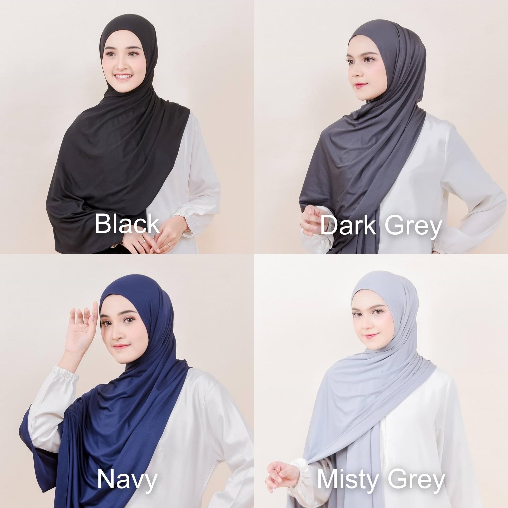 RAHILAH Instant Hijab Scarf, 12 Colors Jersey Slip On Hijab Shayla, Quick Easy Wear No Pin One Piece Travel Hijab Shawl - image 5