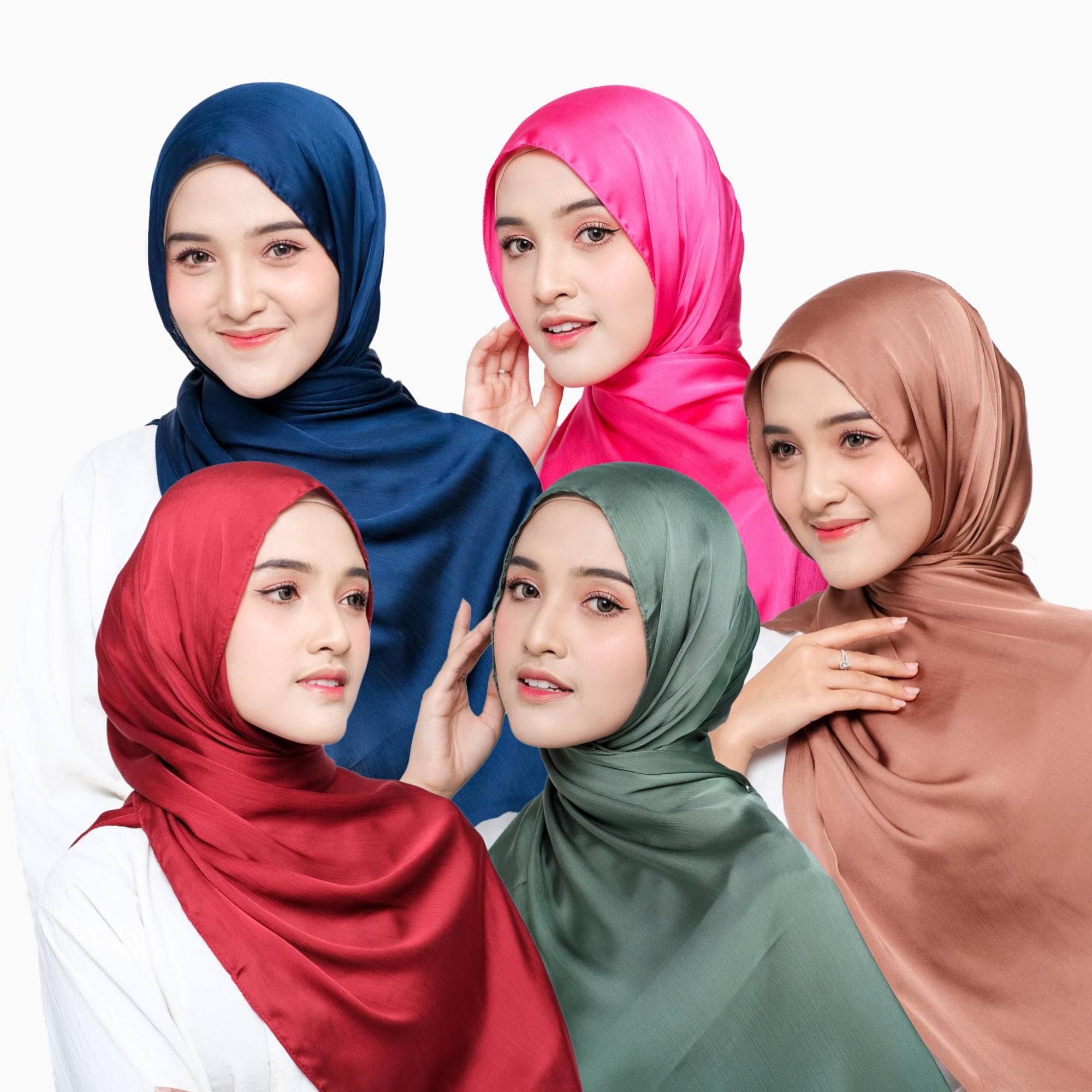 AZRAA Scarf, 70 colors Crinkle Silky Satin Hijab Shayla, Elegant Lightweight Shawl Wrap Headscarf Pink Lavender, Cute Muslim Gifts for Women - image 5