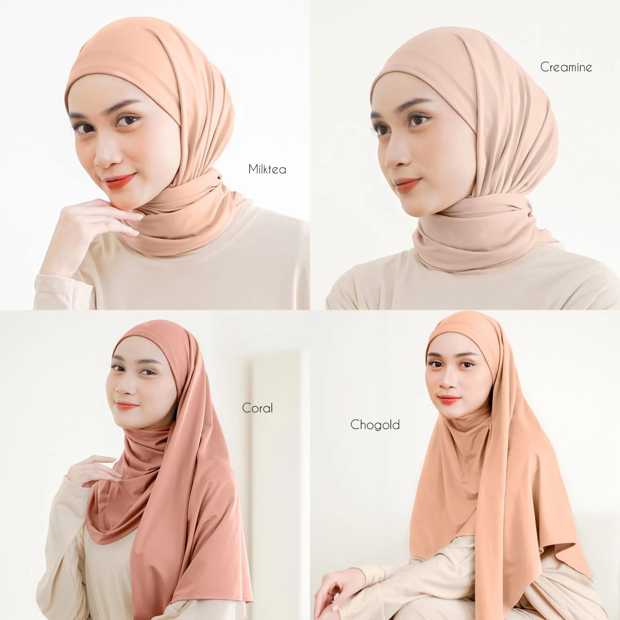 NAVA Headscarf with Built-In Matching Undercap, Hijab and Cap set, Lightweight Shawl with Inner Hijab Cap Underscarf, Muslim Women Girl Gift - image 2