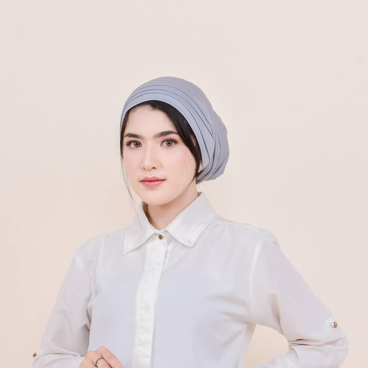 BELLA Instant Turban, Elastic Hair Bonnet Beanie Hat, Ready-to-Wear Pre-tied Head Wrap, Easy Wear Slip-On Headwear, Headdress, Hair Covering