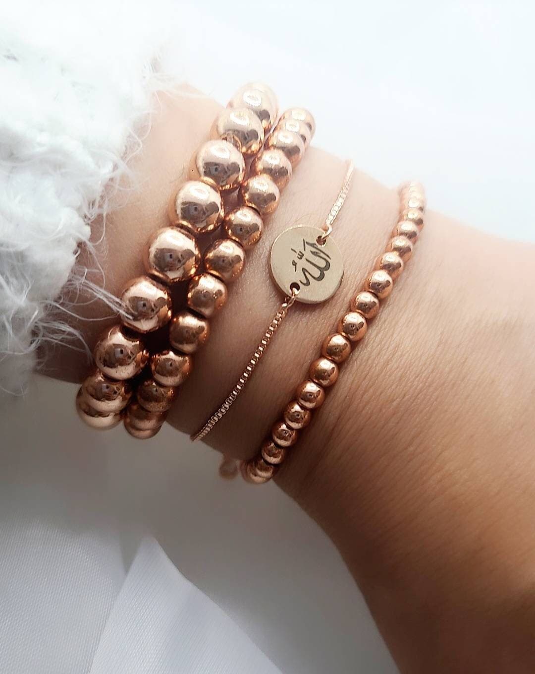 Allah Bracelet // Islam, Muslim Faith Bracelet // Rose Gold, Silver, Gold // Adjustable, Sliding