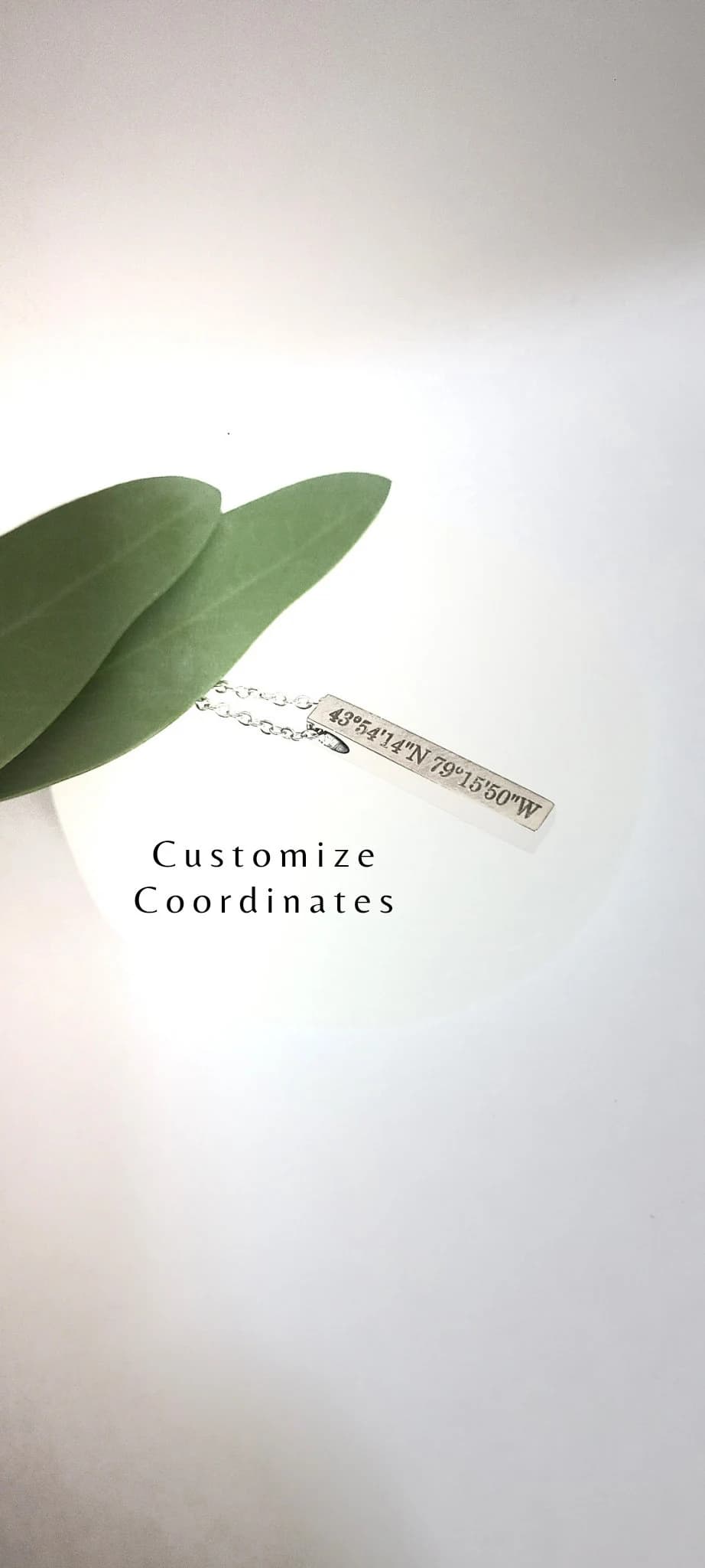 Custom coordinates necklace, Engraved Coordinates Bar necklace Personalized Bridesmaids gift Coordinate jewelry Location necklace Bridesmaid - image 4