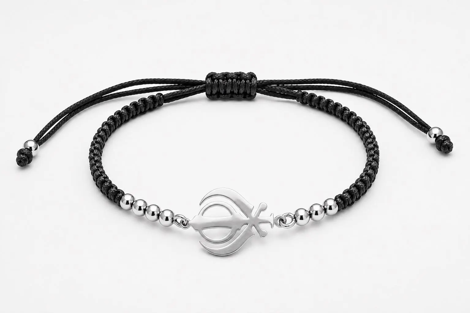 Khanda Charm, Khanda Rakhi, Ek Onkar Bracelet, Modern Rakhi Bracelet, Punjabi jewelry, Raksha Bandan, Adjustable Faux Leather Bracelet