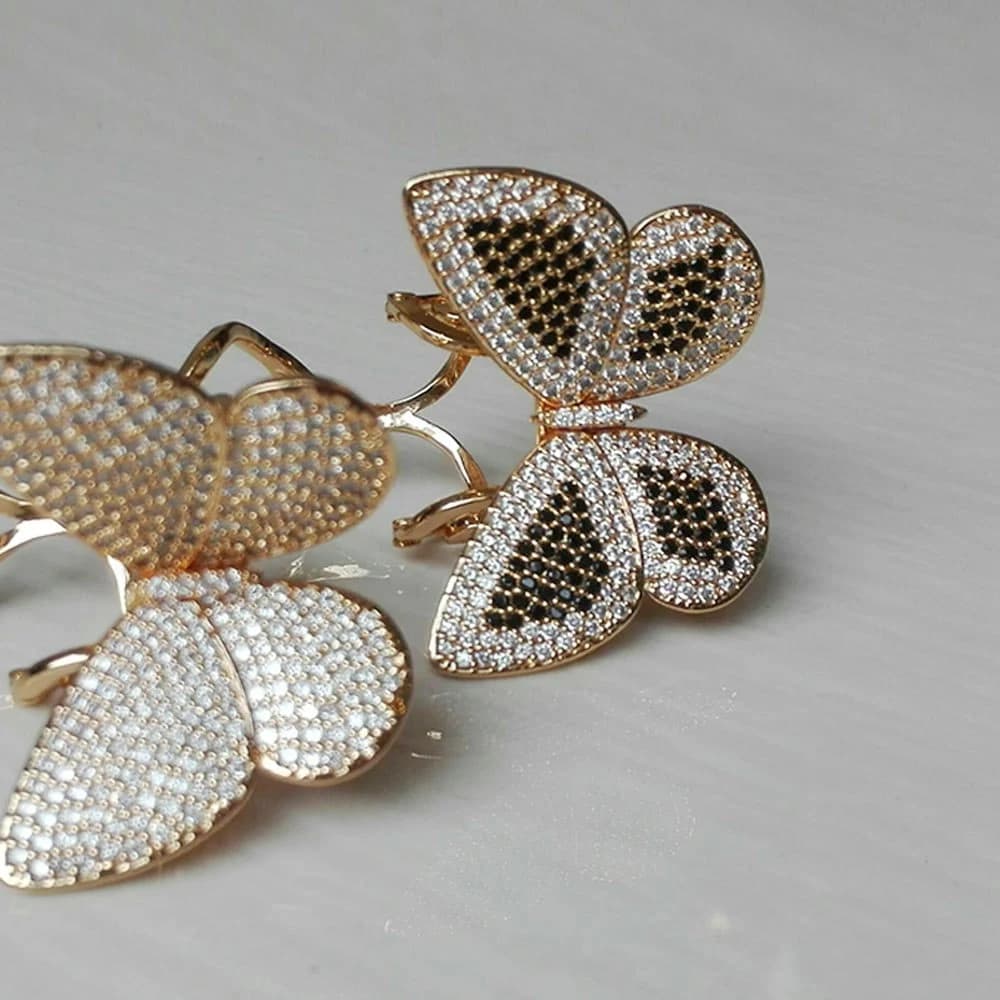 Movable Butterfly Ring Micro Paved Movable Butterfly Shape Ring Moving Butterfly Ring Happy Valentines Day Gift for Her - image 3