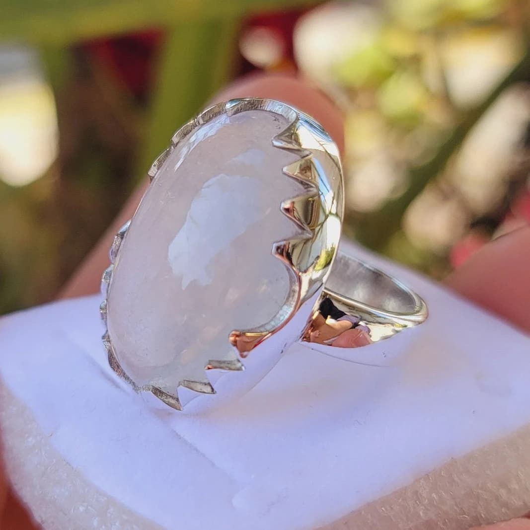 Dur e Najaf Ring, Natural Dur e Najaf Stone, 925 Sterling Silver Handmade Ring Lucky, Moonstone Ring Silver - image 5