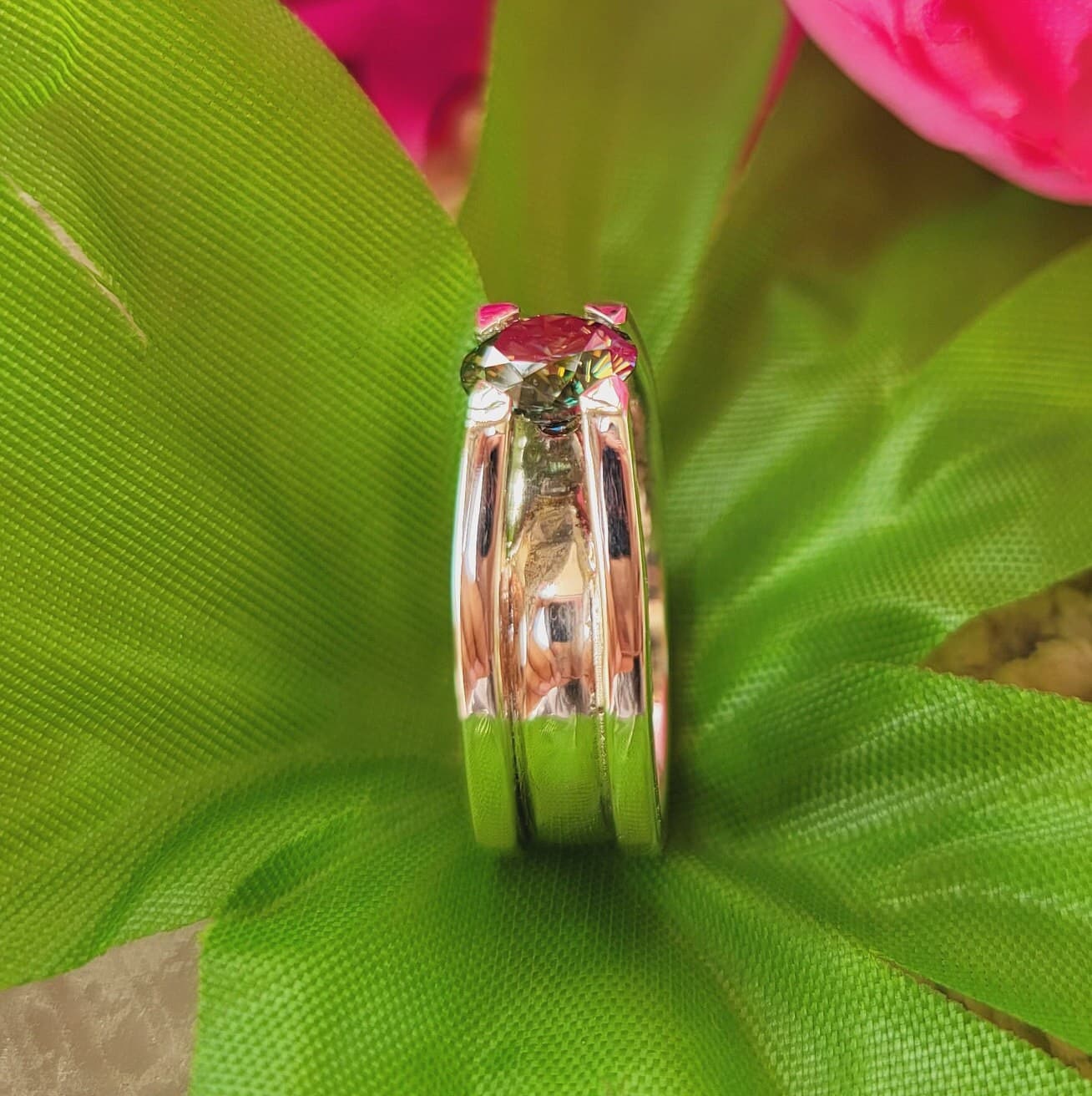 Moissanite Stone 925 Sterling Silver Handmade Designer Ring Moissanite Diamond Stone Solitaire Ring Happy Valentines Day Ring Mothers Day - image 3