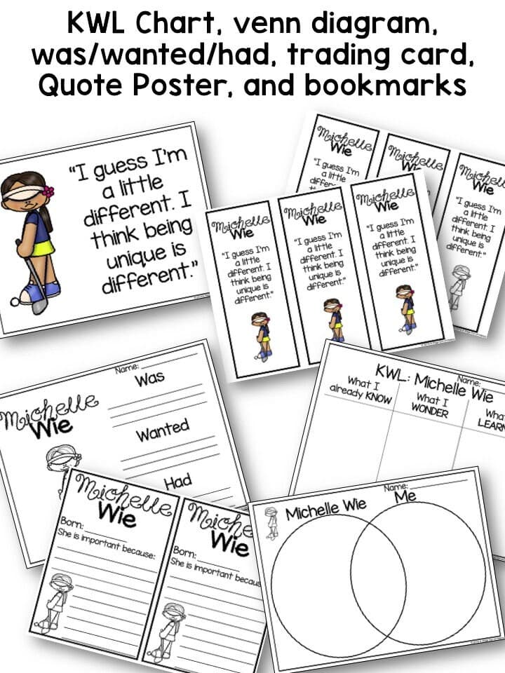 Michelle Wie Biography Activities for 3rd 4th 5th Grade | No Prep Printable Nonfiction Reading, Timeline, Writing Worksheets Homeschool - image 4