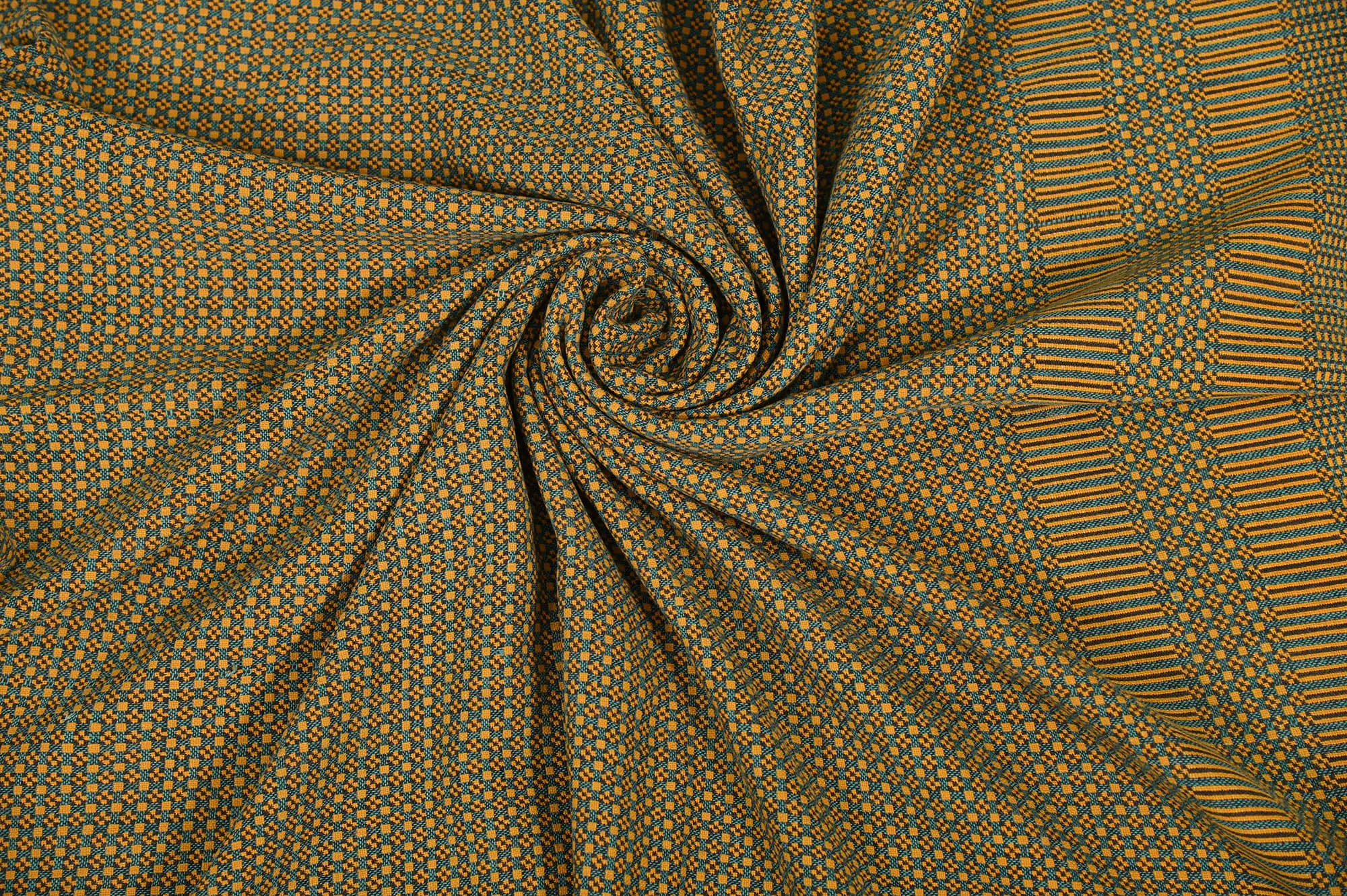 Vintage Handwoven Khes Fall Blanket Throw, Indian Geometric Pattern Cotton Handloom Reversible Throw For Gifted Unique Handmade Gift For Her - image 5