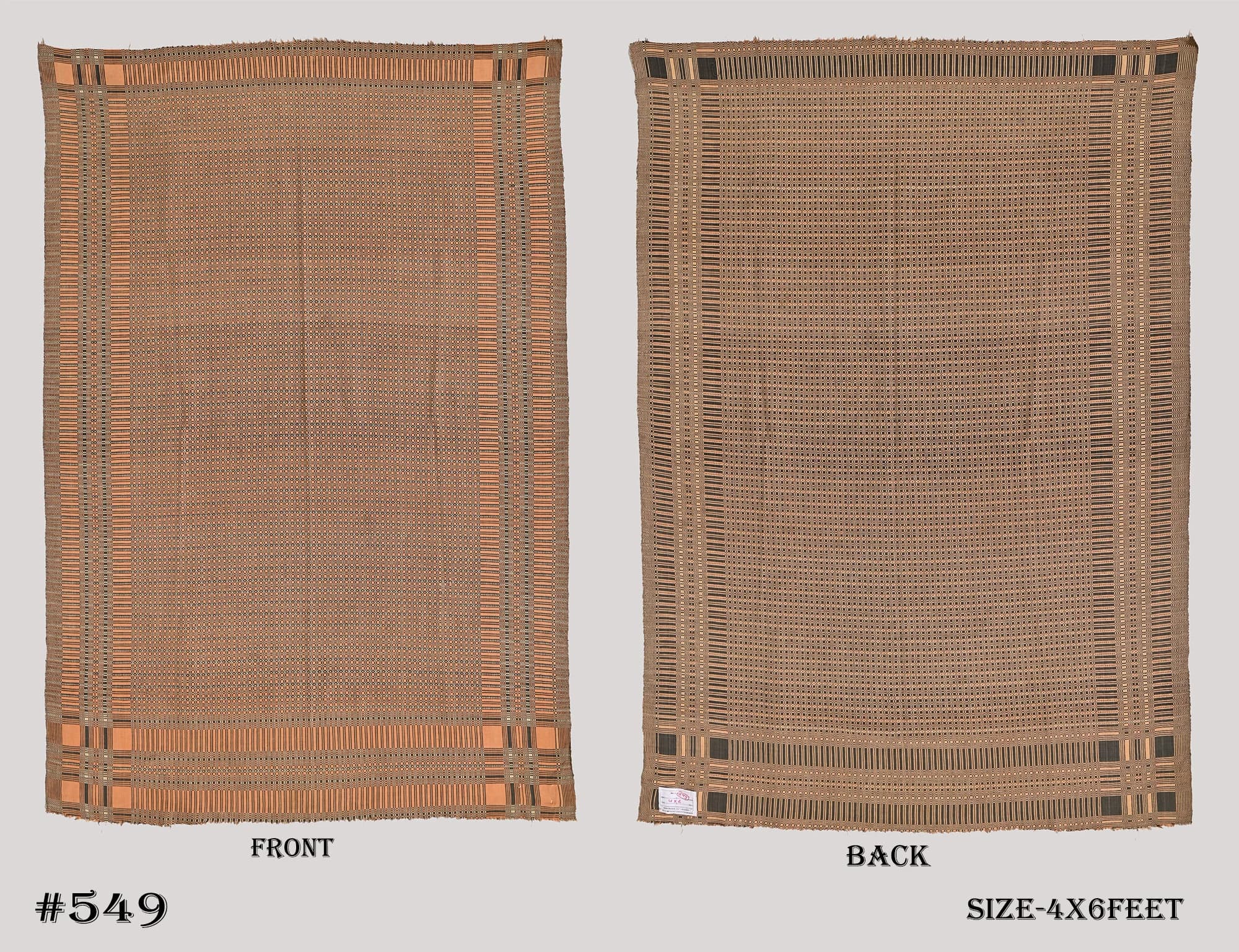 Fall Throw Vintage Khes Handloomed Mudcloth Reversible Cotton Blankets, Woven Couch Throw for Living Room, Unique handmade gift for her - image 2
