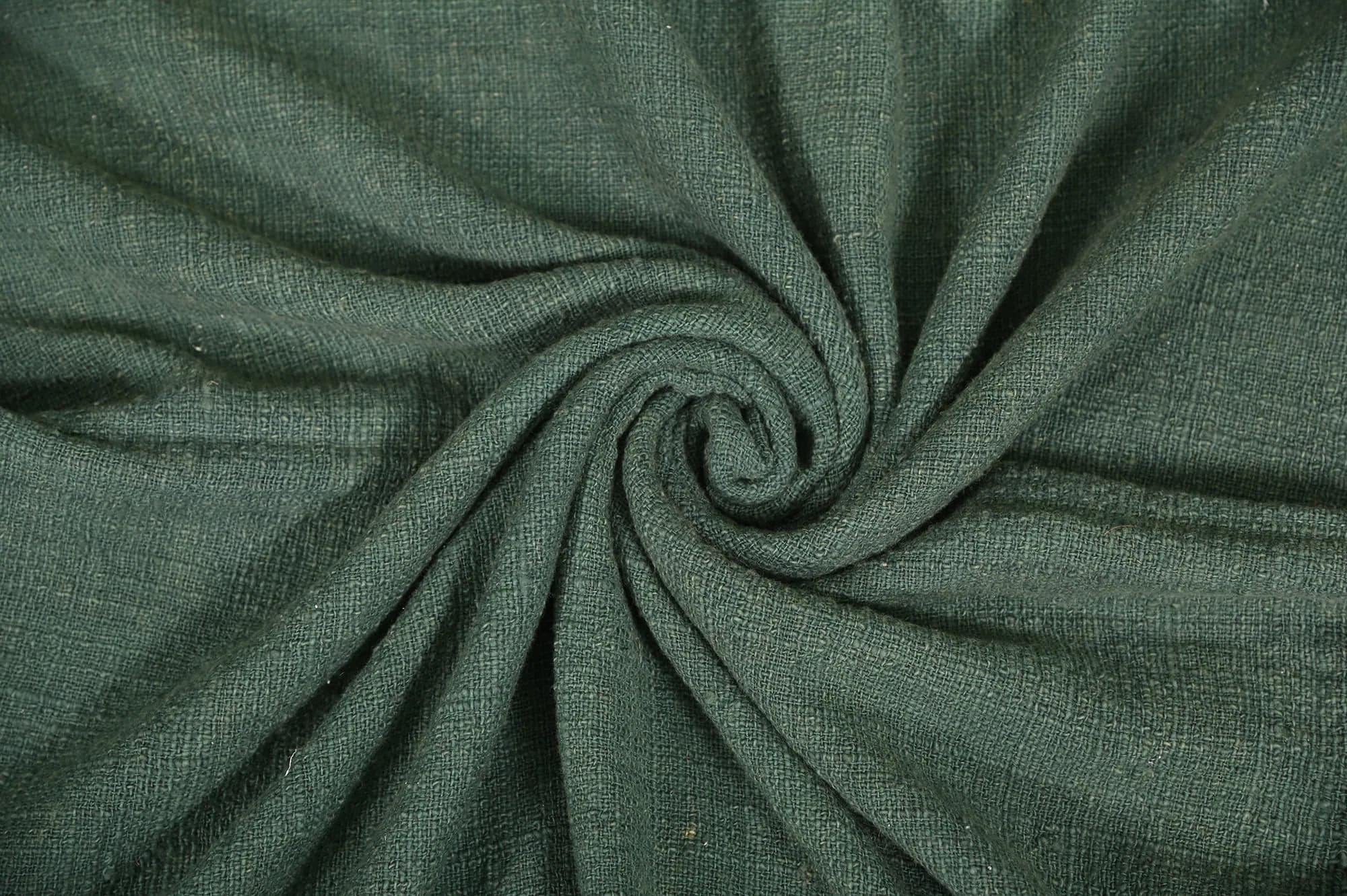 Vintage Mudcloth Reversible Cotton Fall Blanket, Indian Khes Handloom 30-40 Years Old Sofa Throw, Plain Ethnic Blanket For Bedroom, Couch - image 2