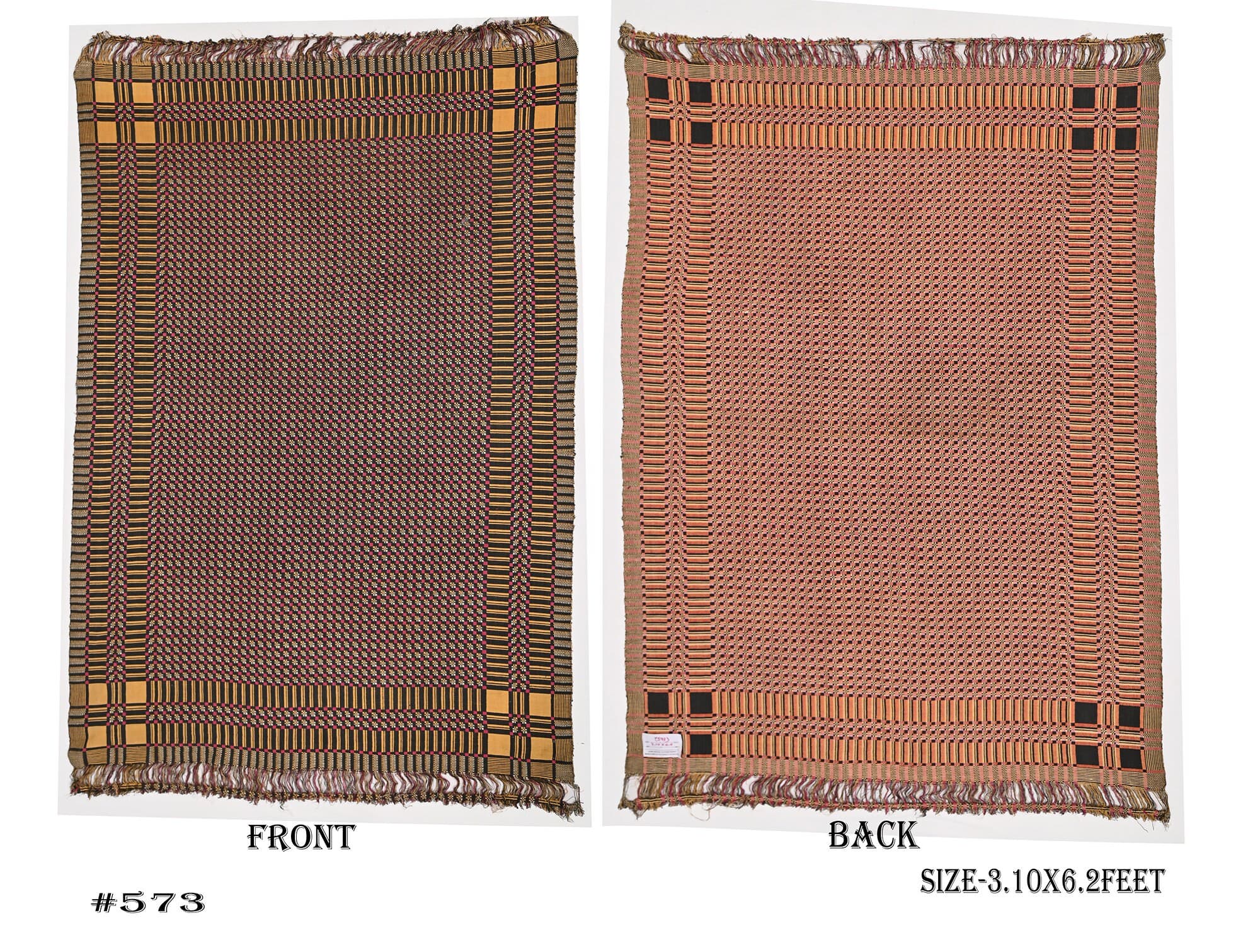 Checkered Pattern Handwoven Reveisible Fringe Throw Blanket, Brown Color Design Indian Antique Throw, Handmade Woven Sofa Throws, Home Decorative Gifts, Landscape Textile, Vintage traditionally blanket for spring & Pre-winters. Indian gift lover
