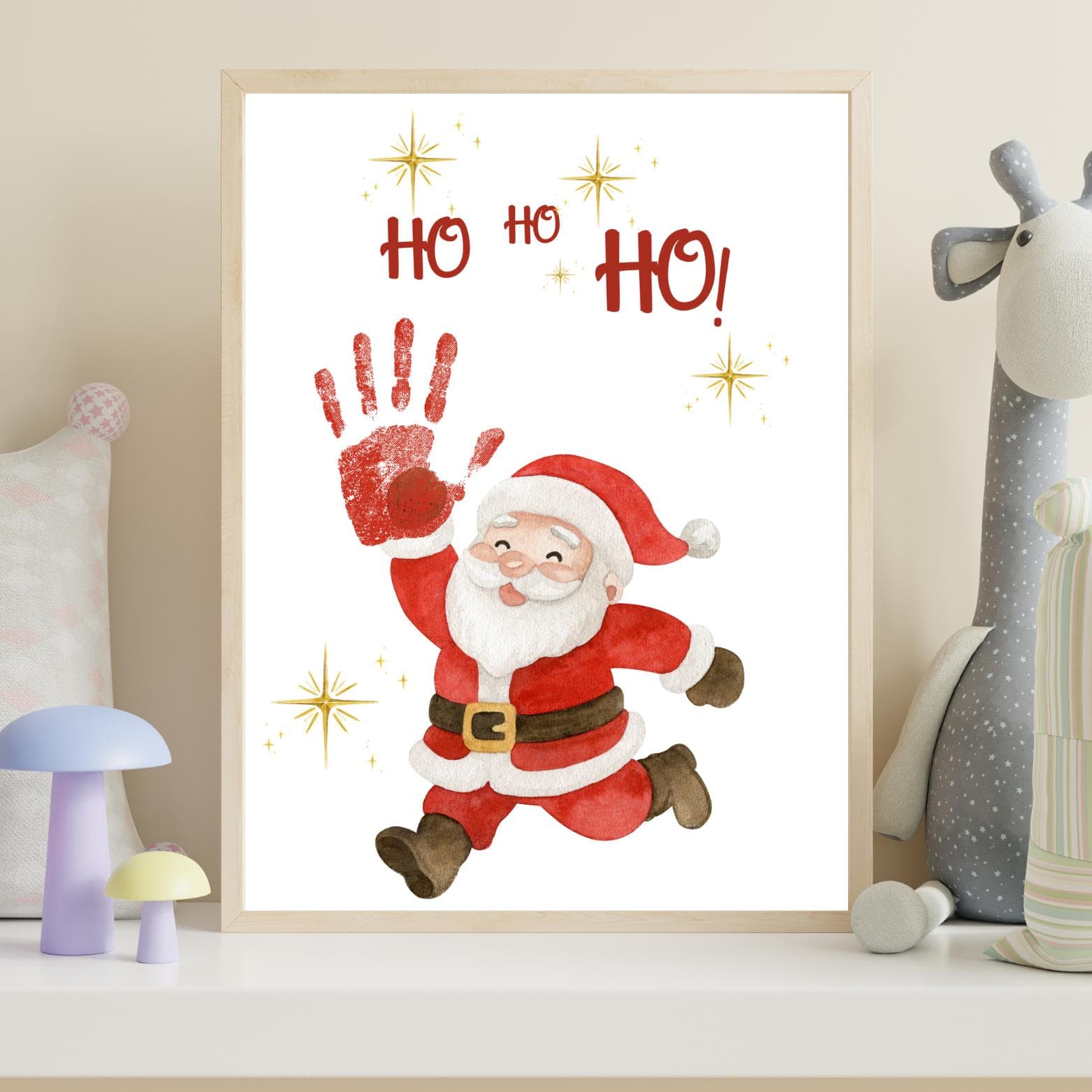 2025 Weihnachten 8er Motiv Set Handabdruck Fußabdruck Kind Kleinkind Kunst Druck Schneemann Nikolaus Ferien Aktivität für Baby Idee Andenken - image 4
