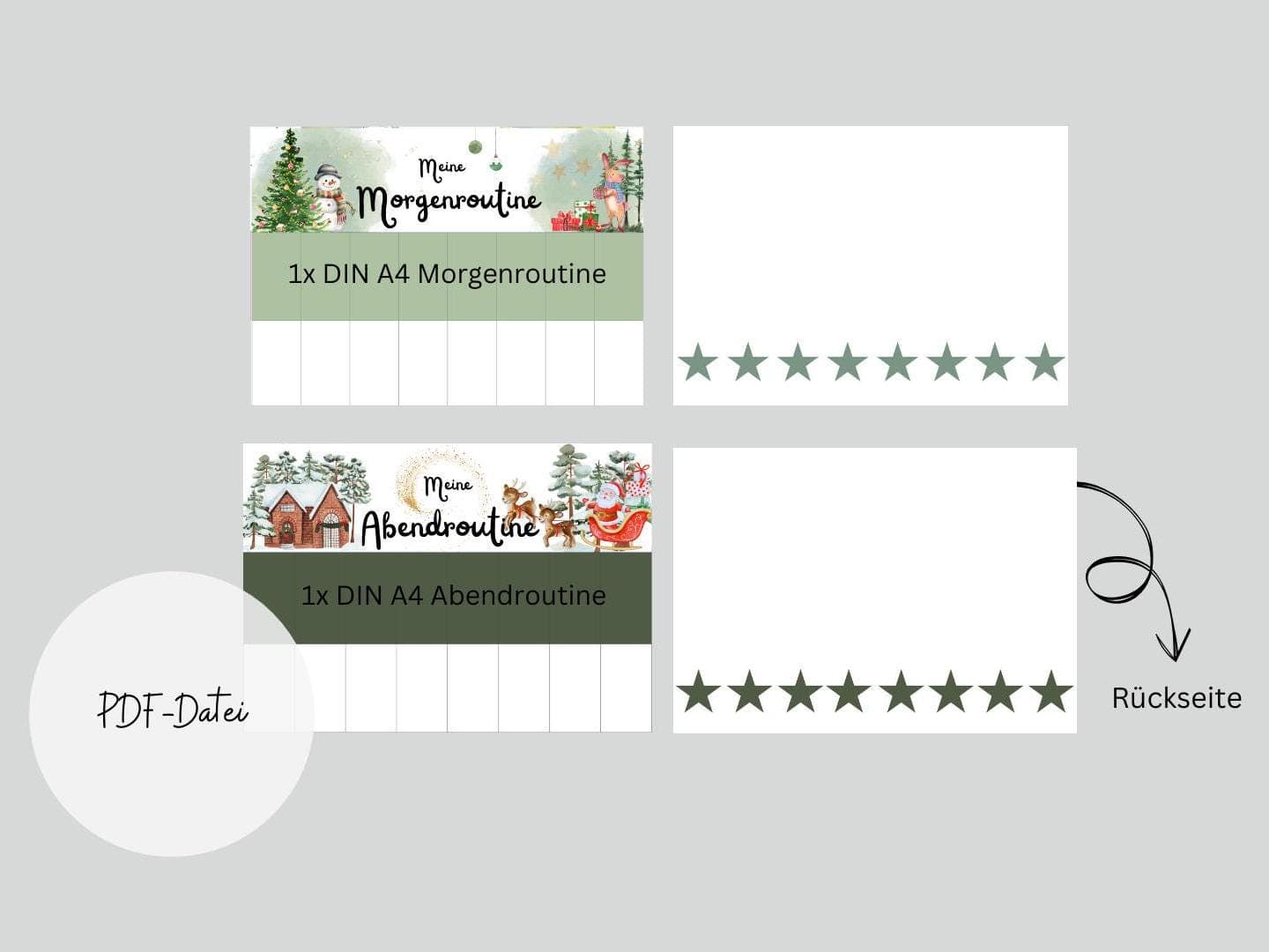 Routineplaner Weihnachten 2025, Routinekarten Weihnachten, Adventskalender Idee - image 4