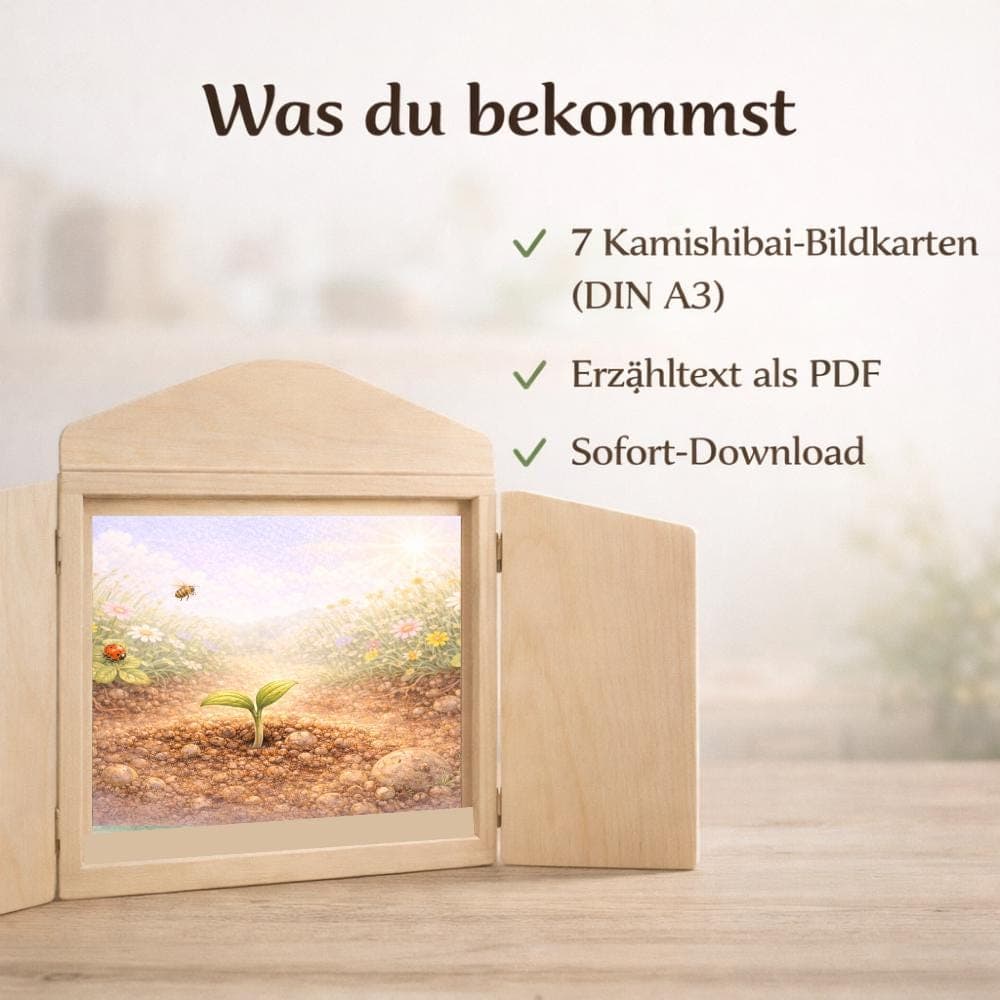 Kamishibai Geschichte Frühling Kindergarten Natur Wachstum, Der kleine Samen wird zur Sonnenblume, U3 Geschichte Kita - image 3