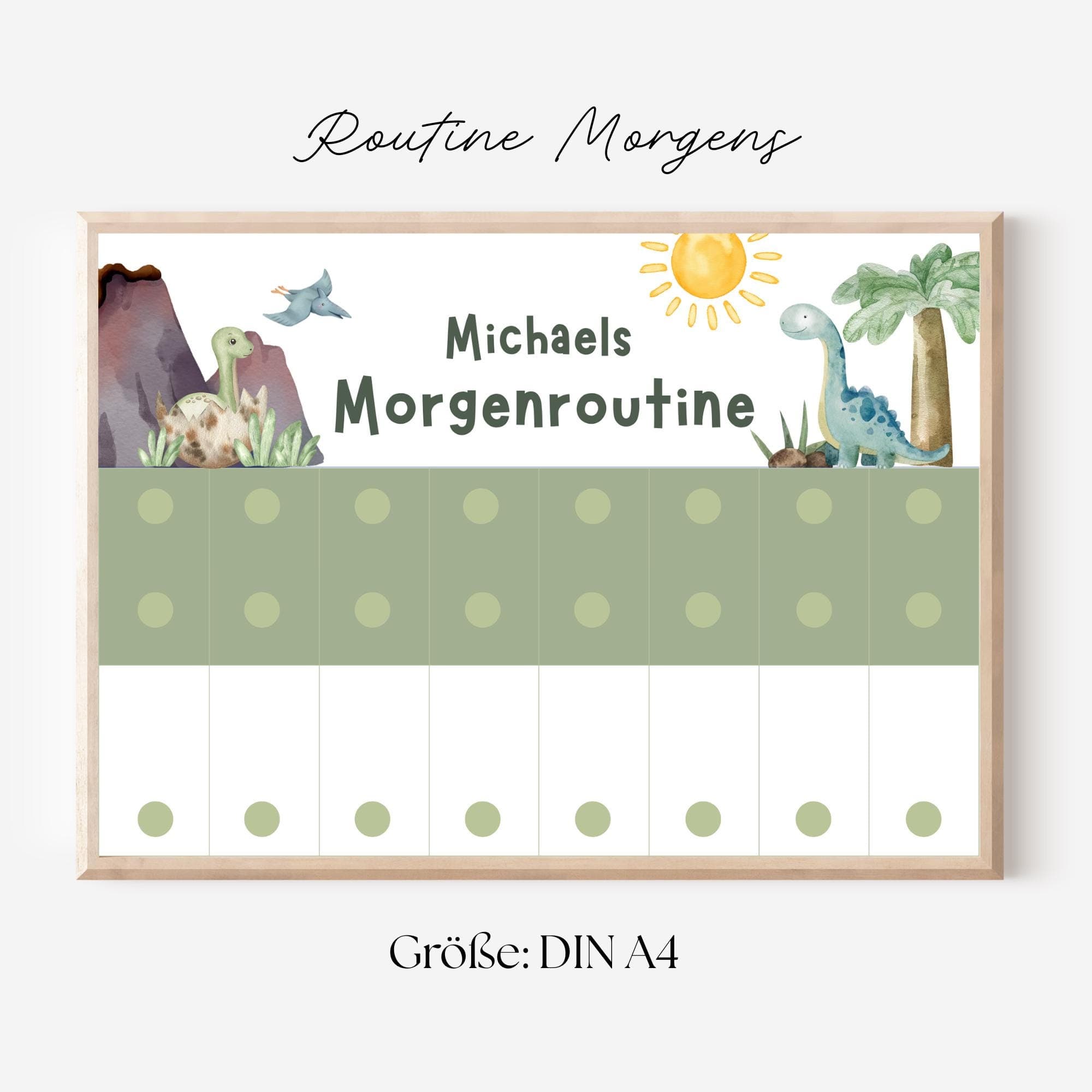 Dino Morgenroutine & Abendroutine für Kinder, Tagesplan für Kinder, Routinekarten Kinder, Routineplan zum ausdrucken, Haushaltsplan Kinder - image 5