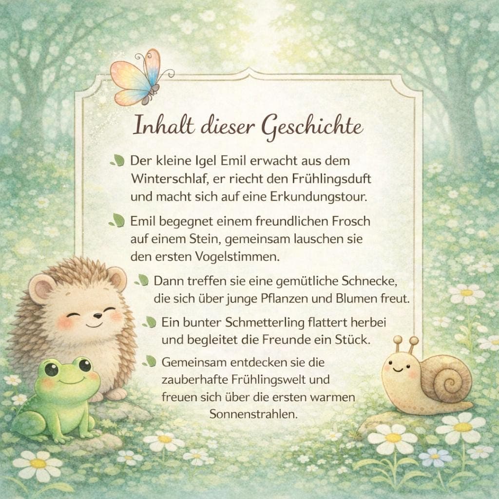 Kamishibai Frühling Kindergarten Waldtiere, Igel Geschichte Frühling, Naturgeschichte Kita, Winterschlaf Tiere, Sofort Download - image 4