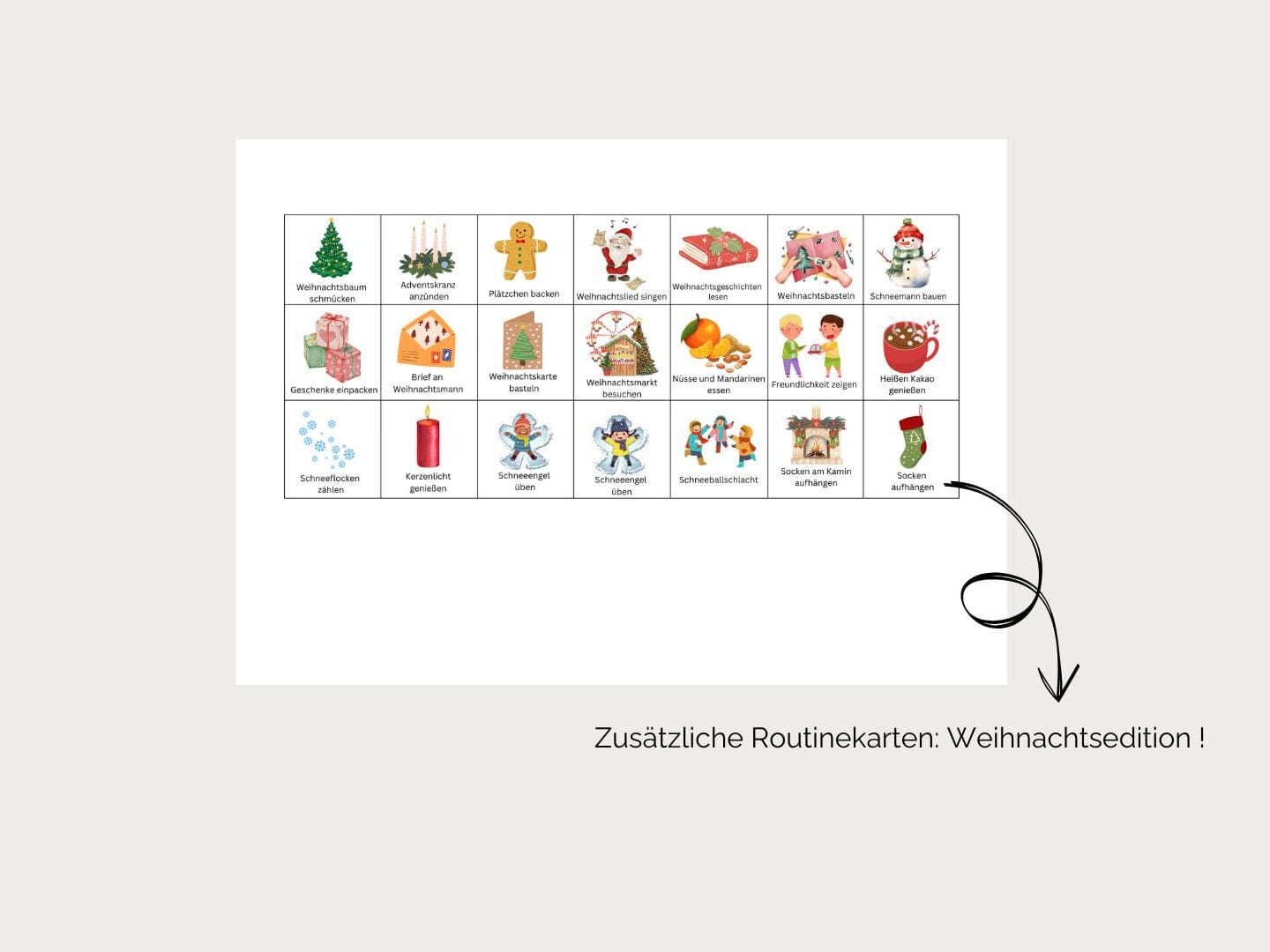Routineplaner Weihnachten 2025, Routinekarten Weihnachten, Adventskalender Idee - image 5
