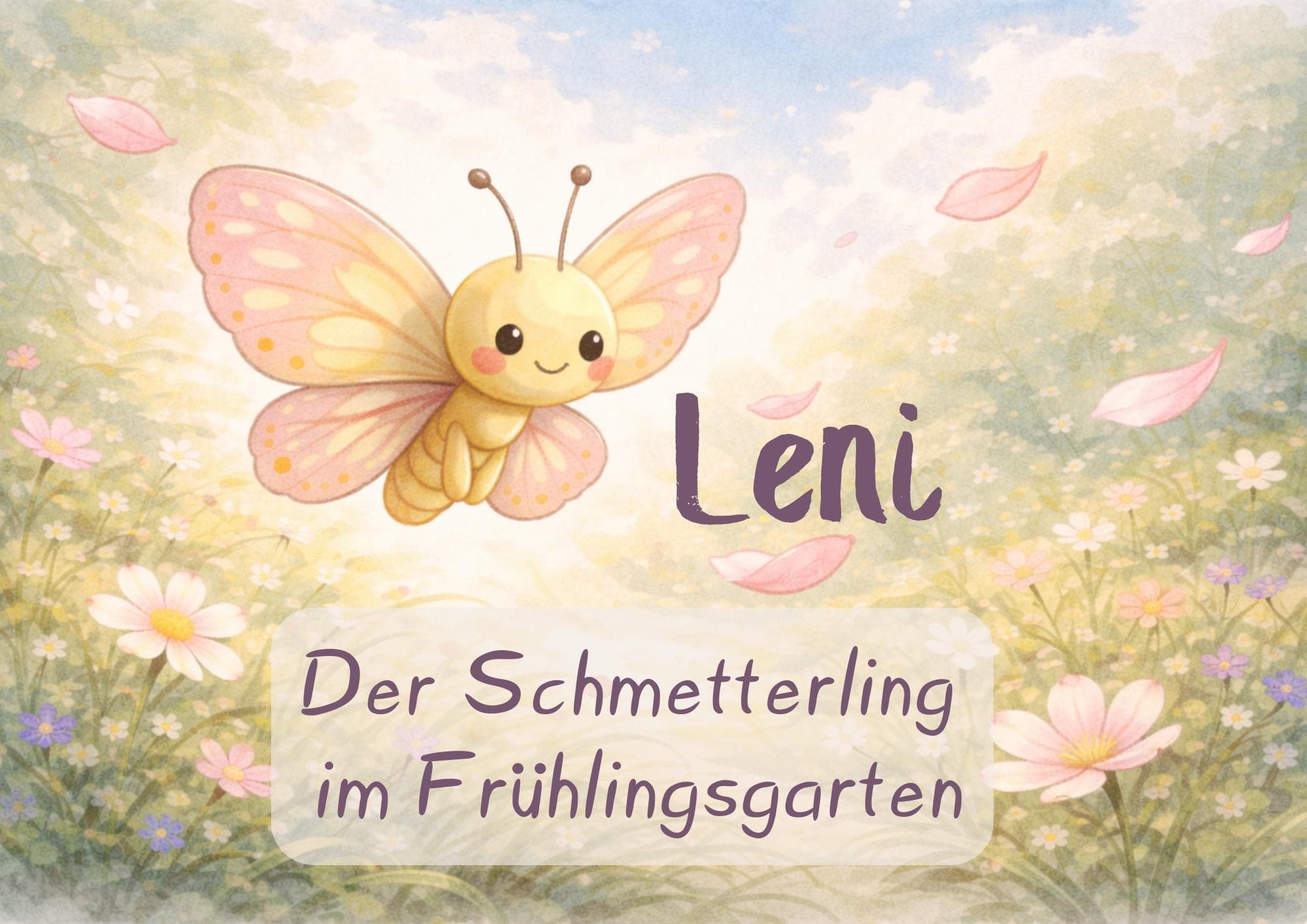 Kamishibai Geschichte Frühling - Leni der Schmetterling, Bildkarten Kita Frühling, Naturgeschichte Kindergarten, U3 Geschichte Kita