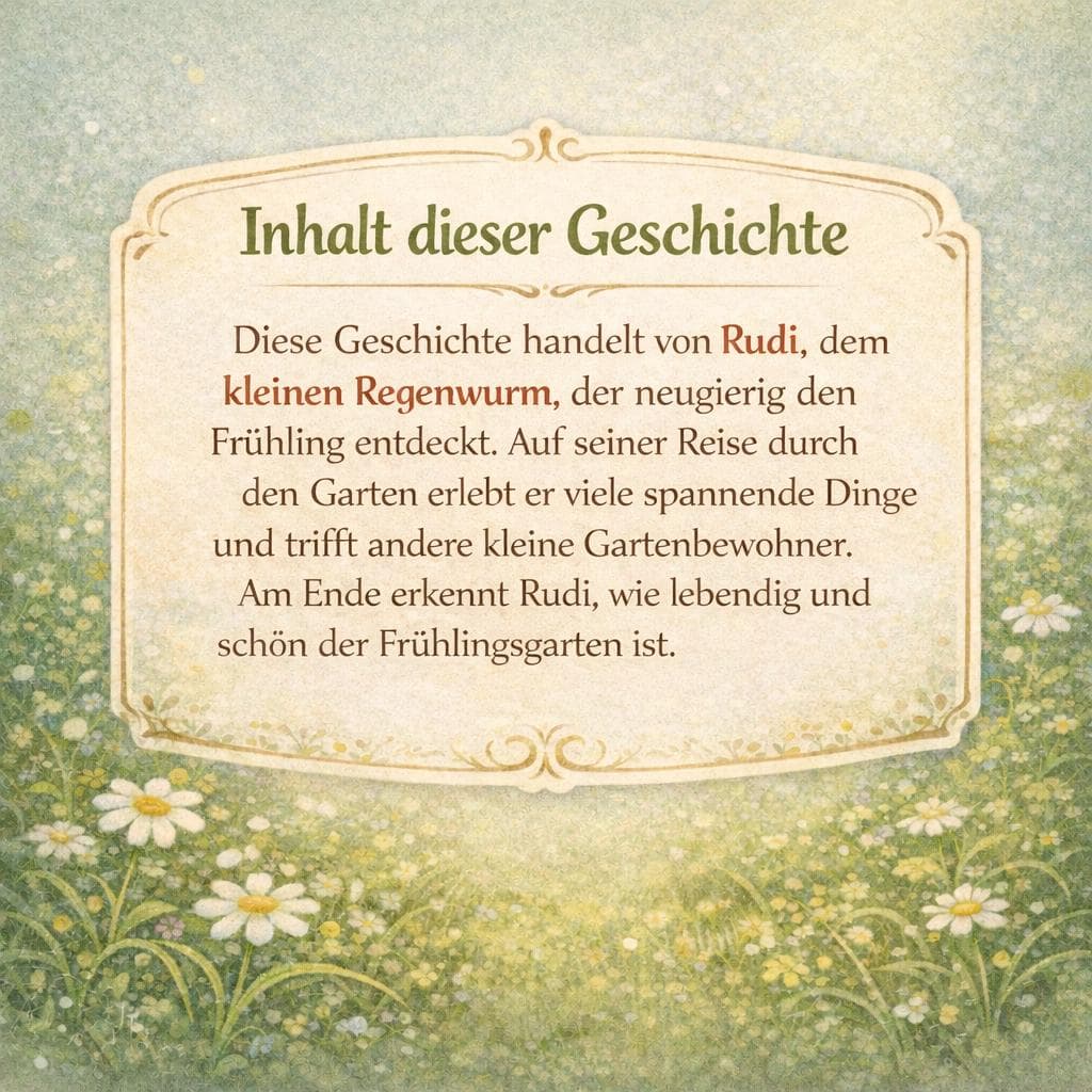 Kamishibai Frühling Kita - Rudi der Regenwurm im Frühlingsgarten, Bildkarten Geschichte Kindergarten, Natur Frühling U3 Vorschule - image 5