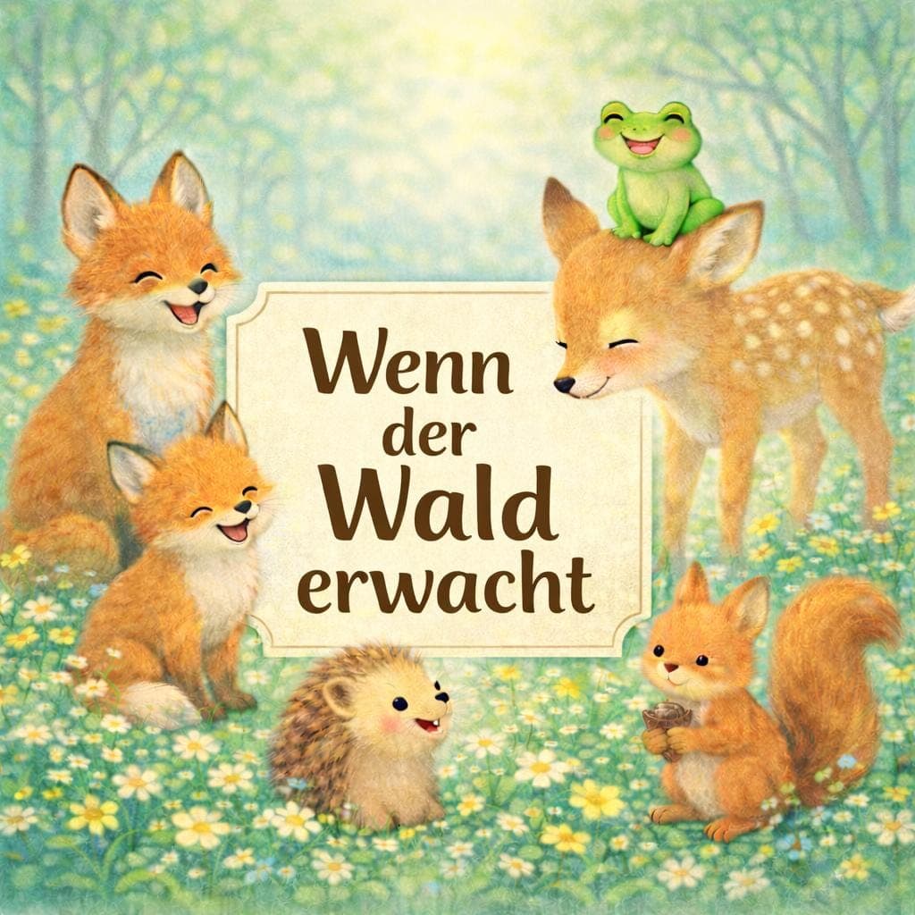 Kamishibai Frühling Kindergarten Waldtiere, Frühblüher, Naturgeschichte, Winterschlaf, Sofort Download