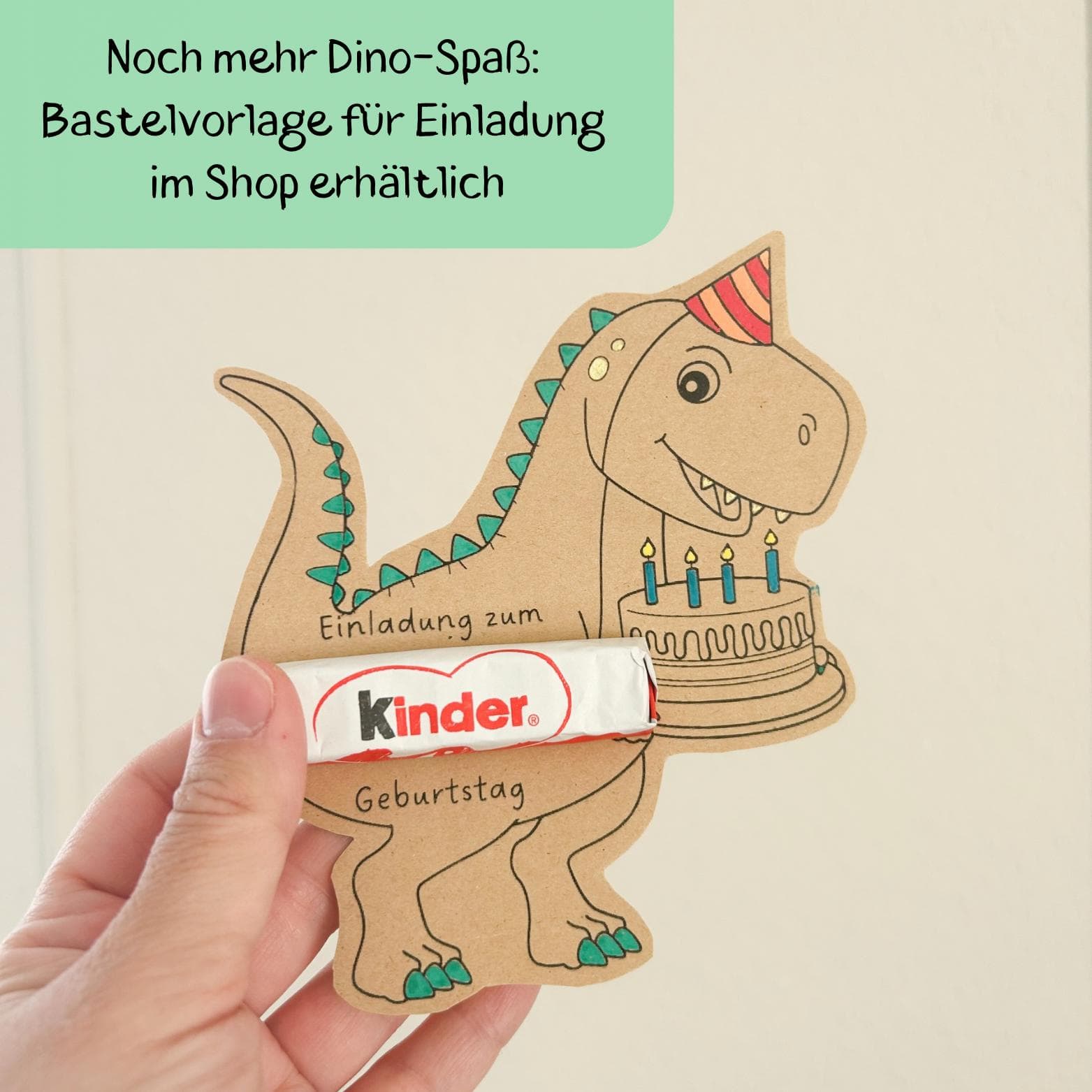 Dino Mitgebsel Kindergeburtstag, Bastelvorlage Dinosaurier, Druckvorlage Mitgebsel - image 4