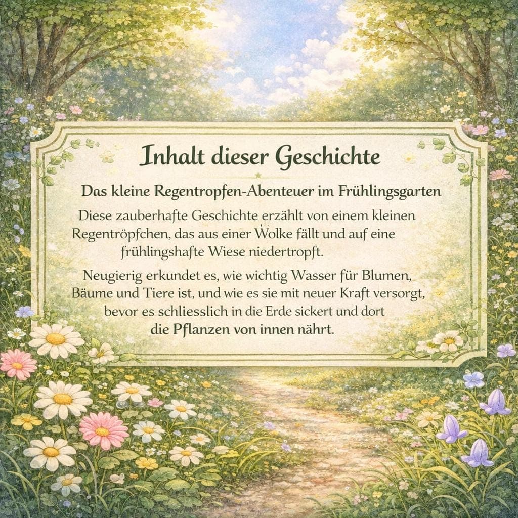 Kamishibai Geschichte Frühling - Der kleine Regentropfen, Natur Kreislauf Wasser Kindergarten, Vorschule Geschichte - image 5