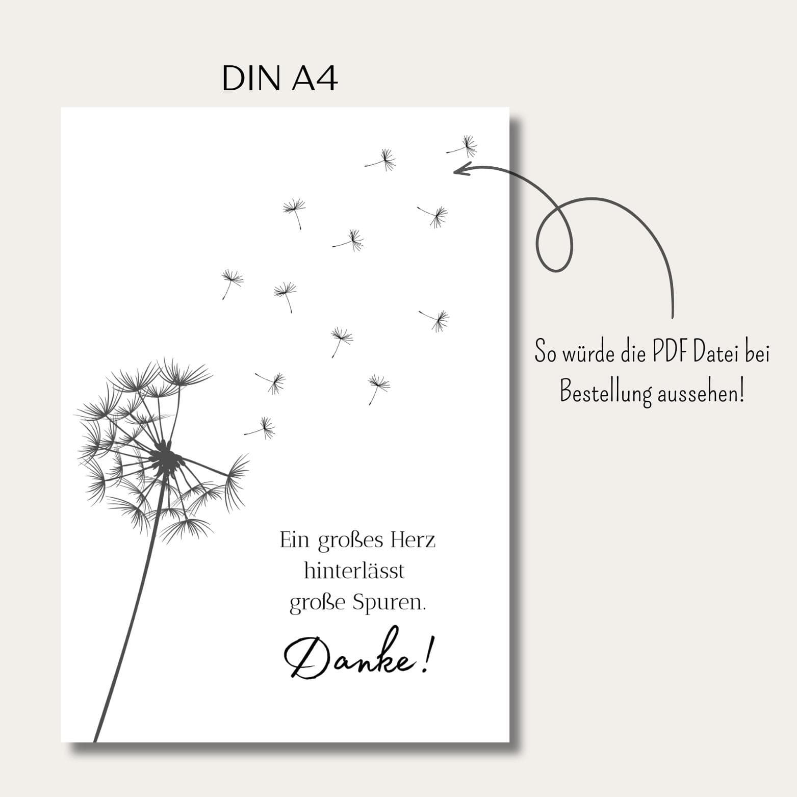Abschiedsgeschenk Kita Schule Pusteblume Fingerabdruck, Abschiedsgeschenk Erzieher, Abschiedsgeschenk Lehrer, PDF - image 4