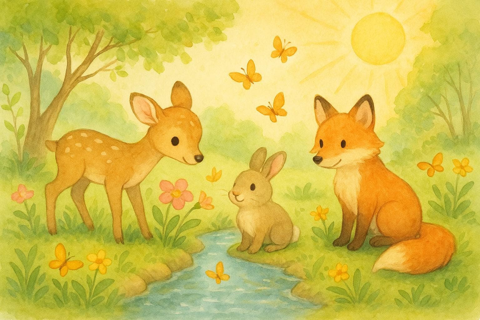 Kamishibai Geschichte Jahreszeiten Waldtiere, Für Kindergarten, Erzählungen für Kinder, Sofort Download - image 4