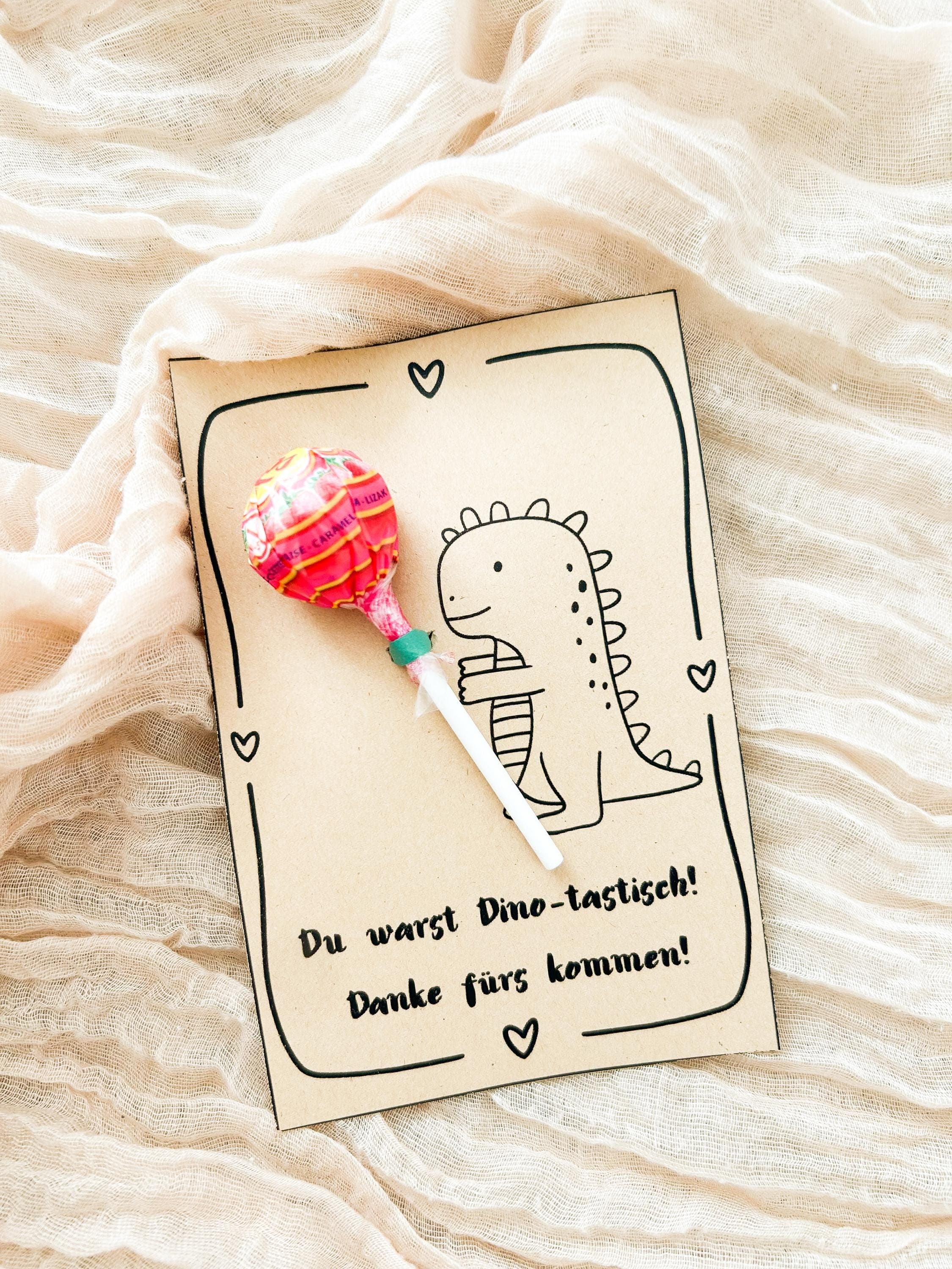 Dino Mitgebsel Kindergeburtstag, Bastelvorlage Dinosaurier, Druckvorlage Mitgebsel