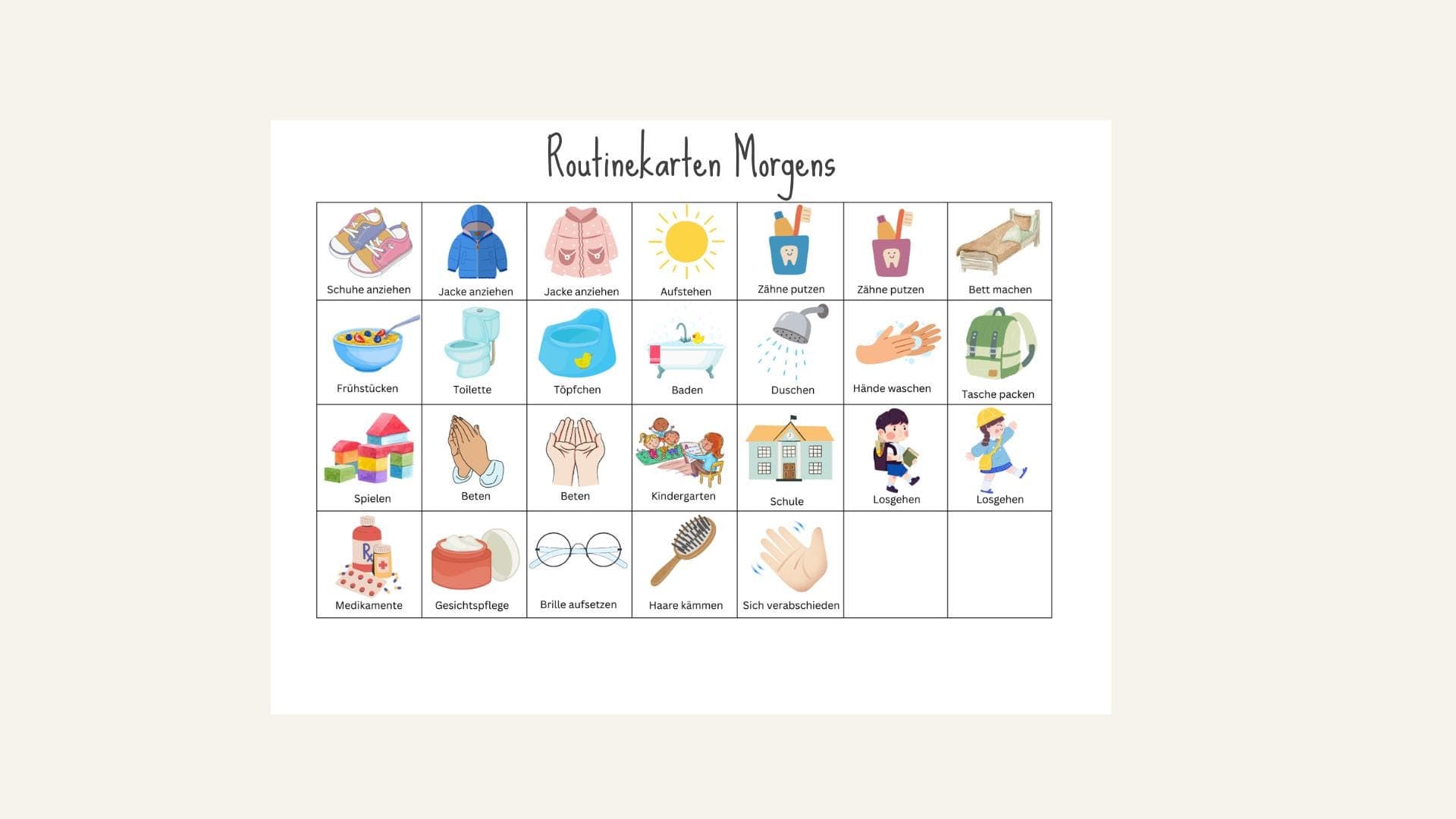 Dino Morgenroutine & Abendroutine für Kinder, Tagesplan für Kinder, Routinekarten Kinder, Routineplan zum ausdrucken, Haushaltsplan Kinder - image 3