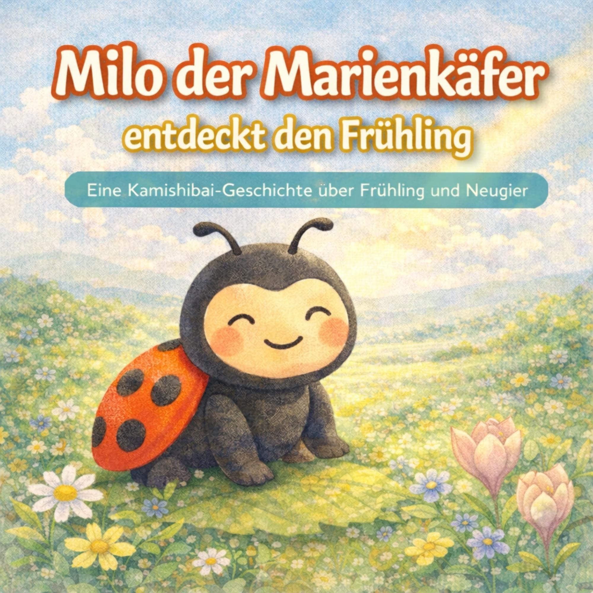 Milo der Marienkäfer entdeckt den Frühling - Kamishibai Geschichte für Kinder, Naturgeschichte, U3 geeignet & für Kindergarten