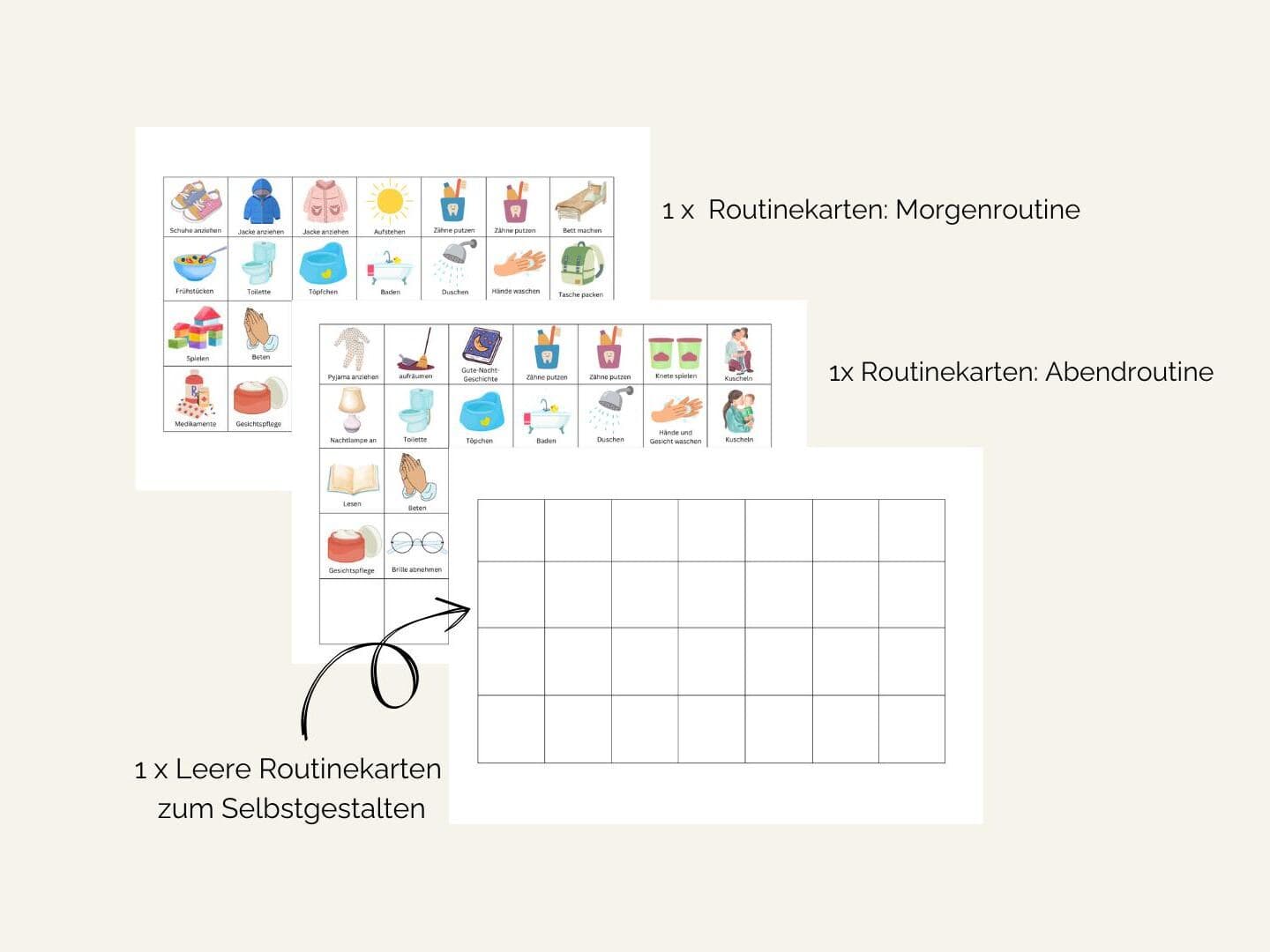 Morgen & Abendroutine für Kinder Meerestiere, Tagesplan für Kinder, Routineplan zum ausdrucken, Routineplan für Kinder Unterwasserwelt - image 2