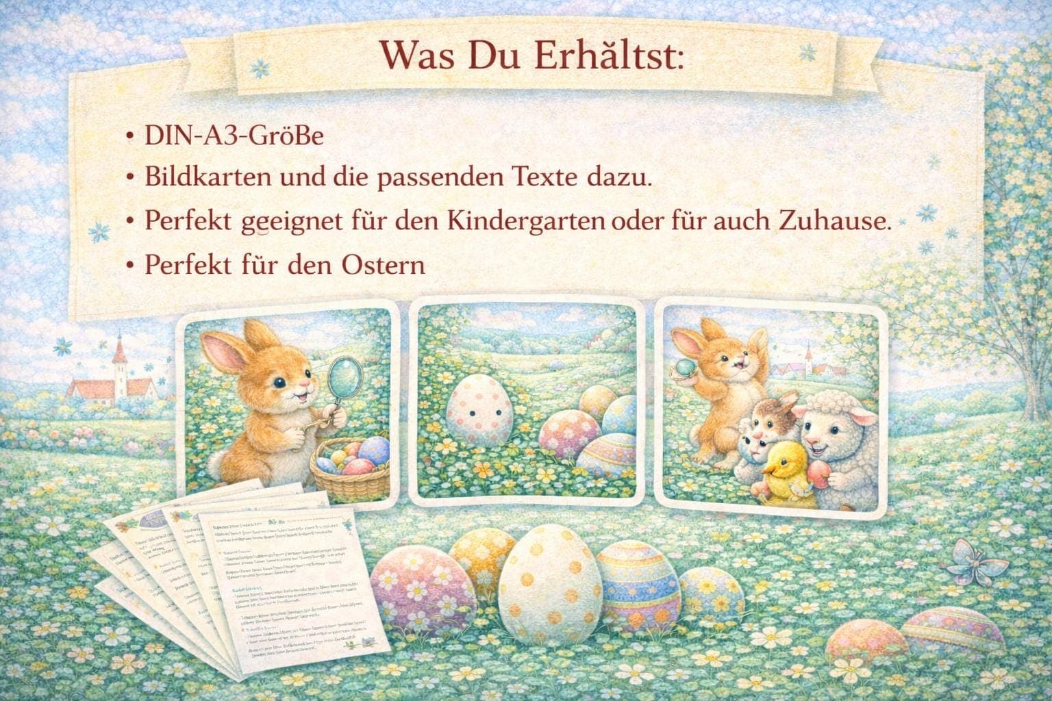 Kamishibai Geschichte Ostern für Kindergarten, Ostergeschichten Bundle, Sofort Download - image 3