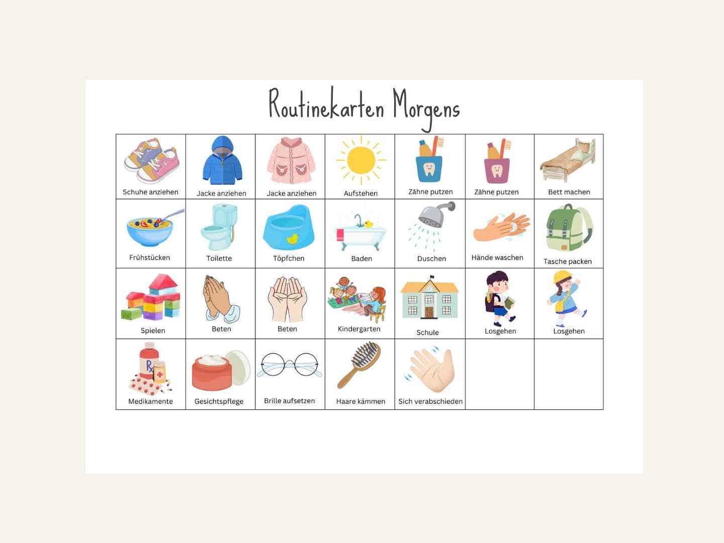 Routineplaner Kinder Bauernhof, Morgen- & Abendroutine mit Routinekarten | Tagesplan, Aufgabenplan zum Ausdrucken - image 3