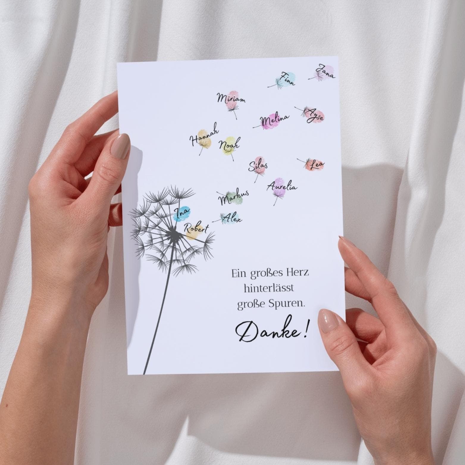 Abschiedsgeschenk Kita Schule Pusteblume Fingerabdruck, Abschiedsgeschenk Erzieher, Abschiedsgeschenk Lehrer, PDF - image 3